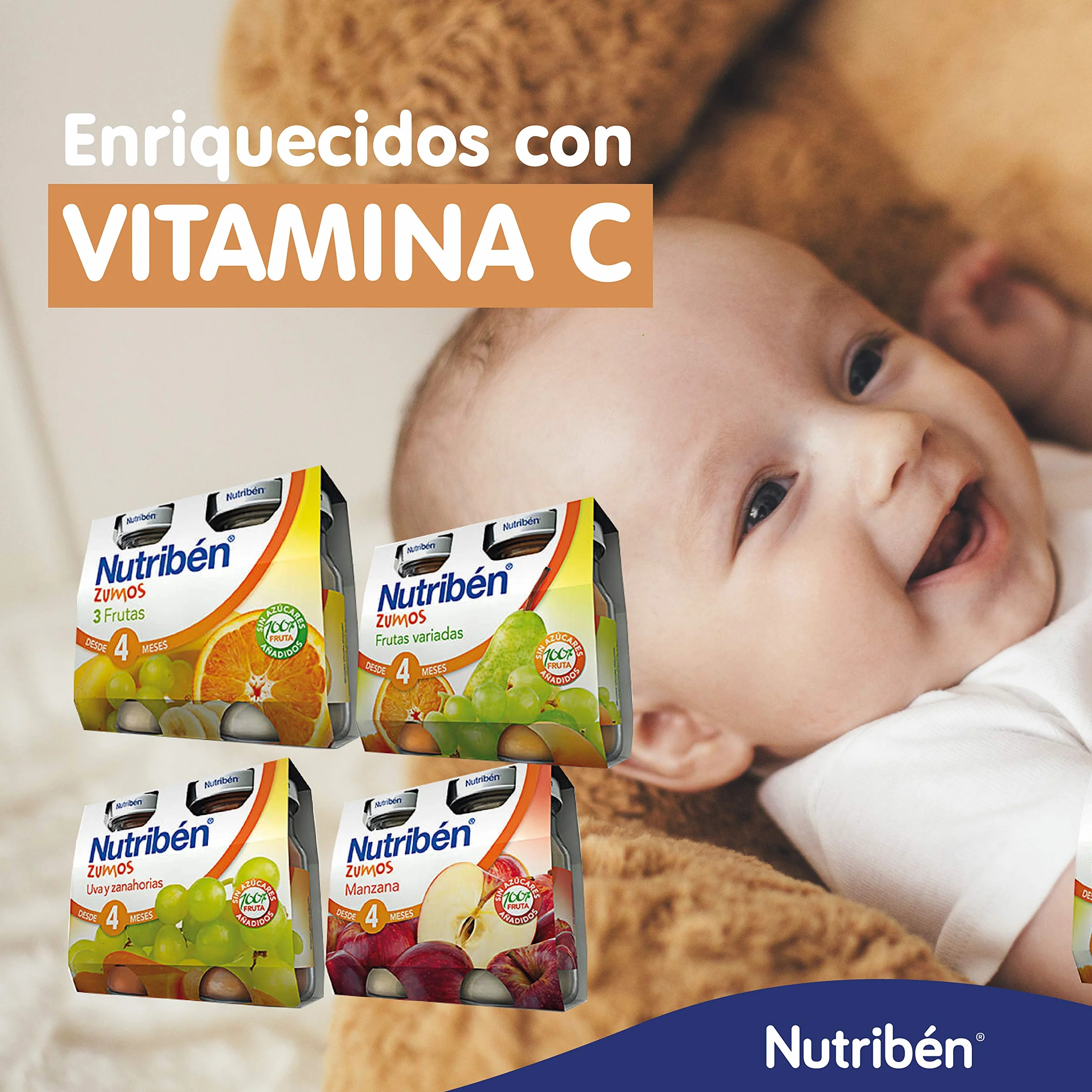 Nutriben Zumo 3 Frutas- 2 paquetes de 130 ml