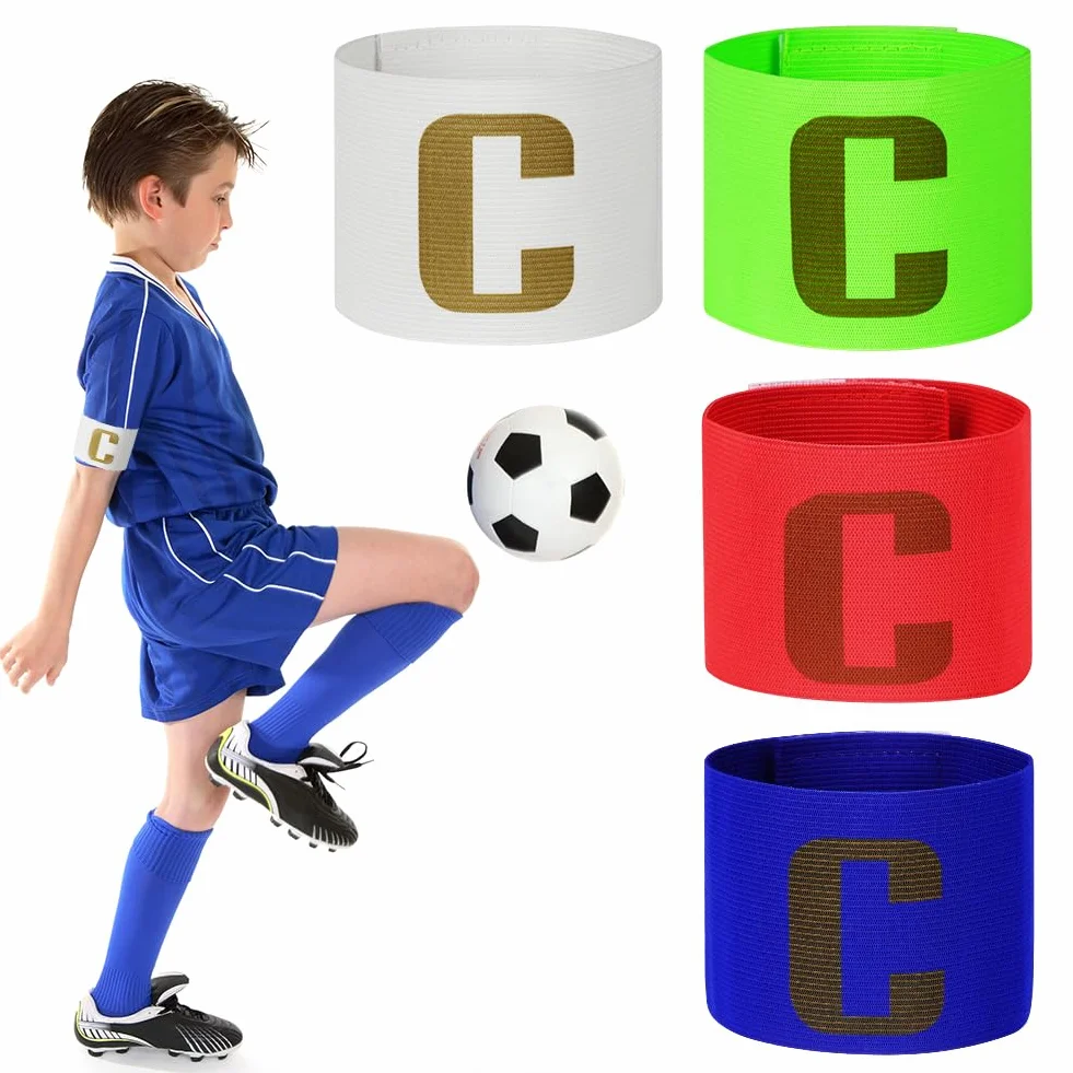 Flintronic Brazaletes de Capitán de Fútbol, Pulsera Elástica Unisex, Cierre de Velcro, Multicolor