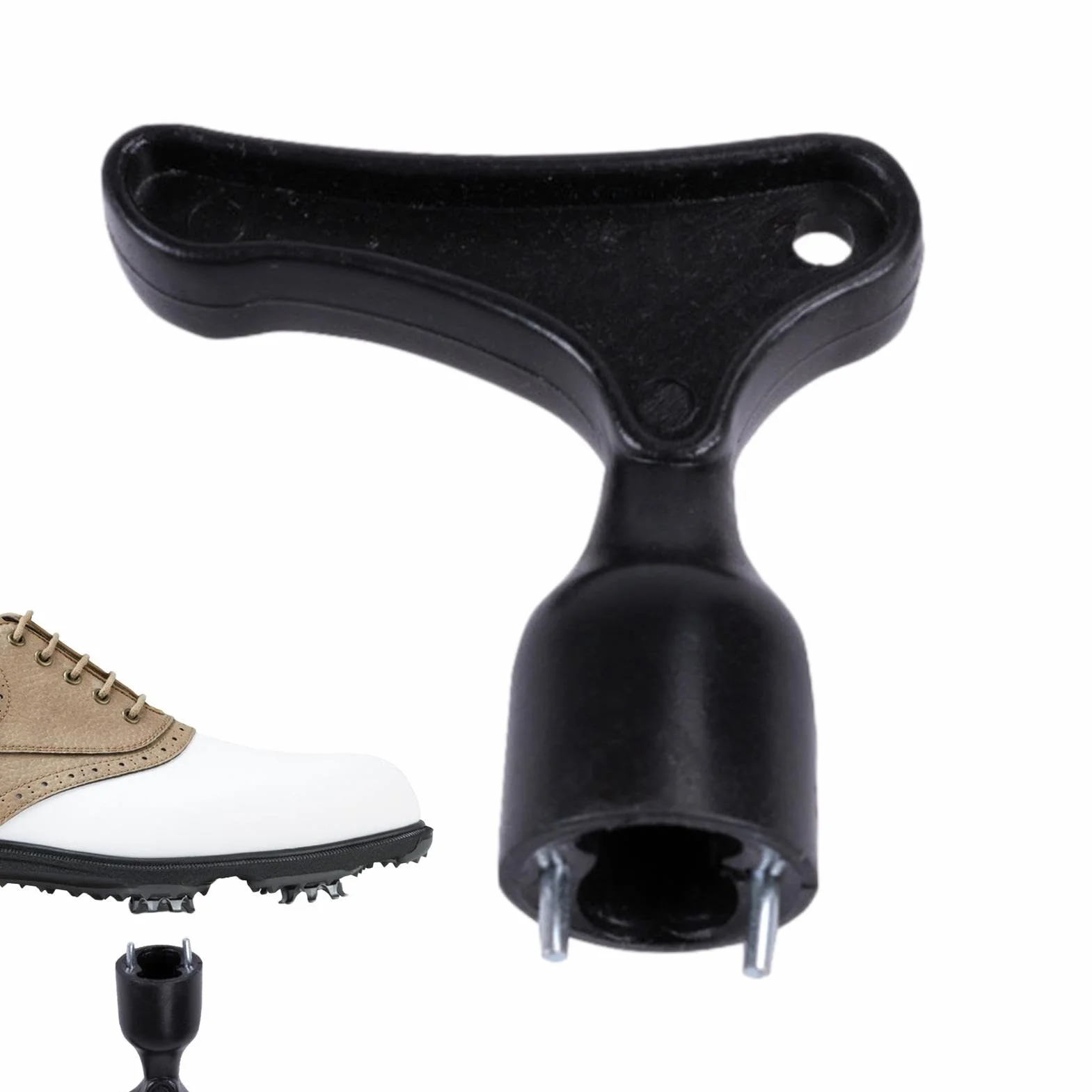 Herramienta de limpieza de puntas de golf 2.36x2.55 pulgadas, removedor universal de llave de tacos