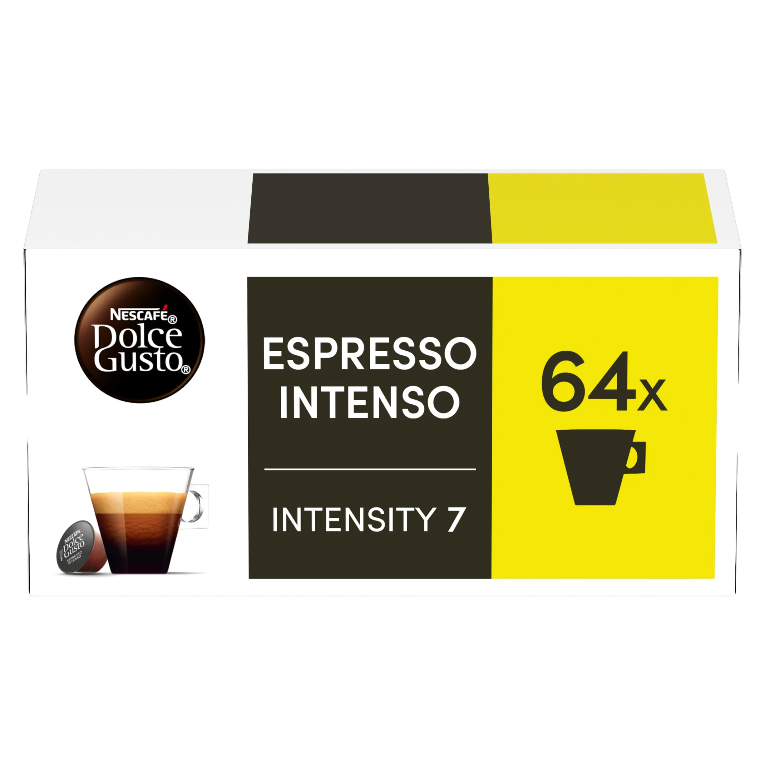NESCAFÉ Dolce Gusto Espresso Intenso - Cápsulas de Café, 64 Cápsulas (2x32) - Orgiginales para cafeteras Dolce Gusto