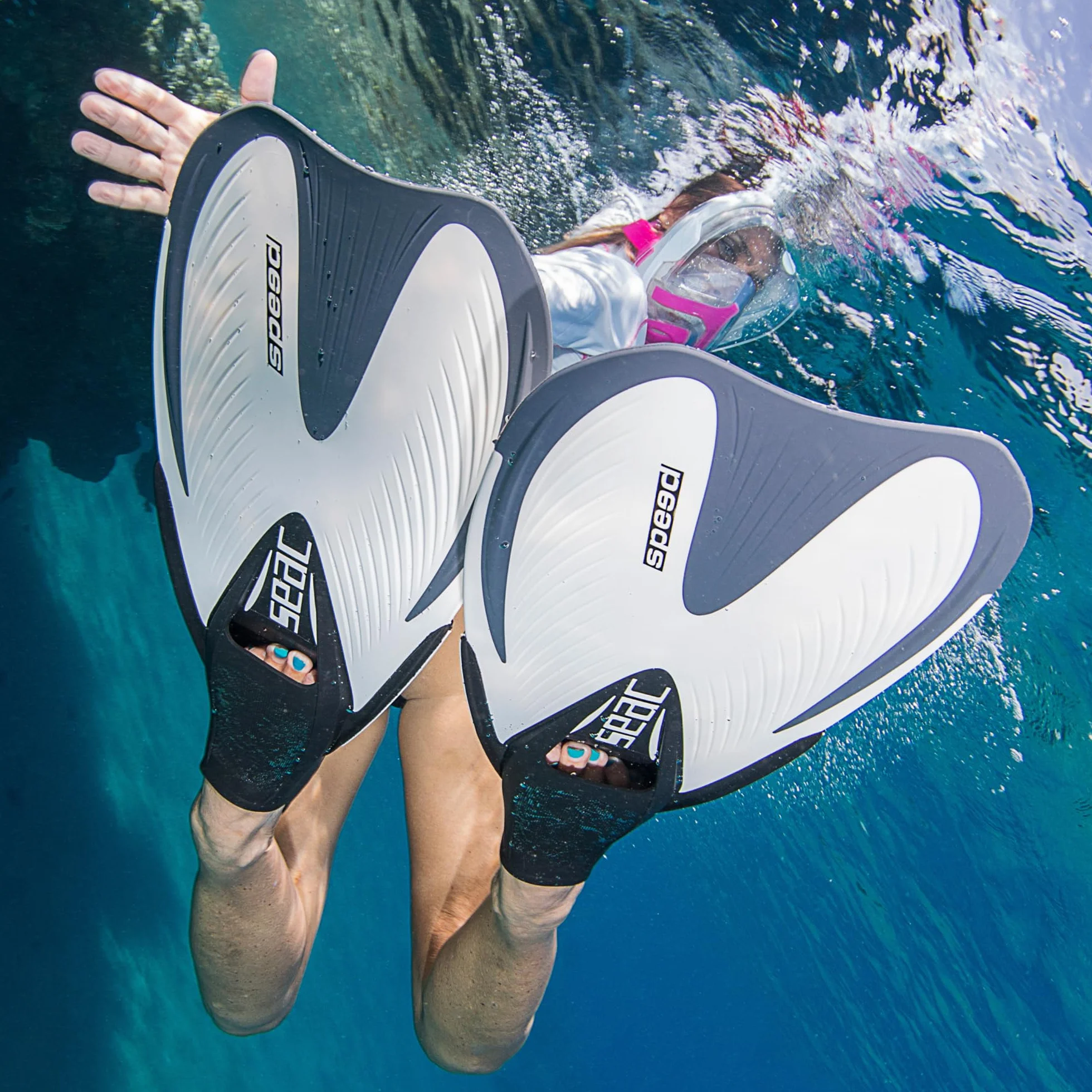 SEAC Speed Aletas Snorkel Cerrado Negro 38/39