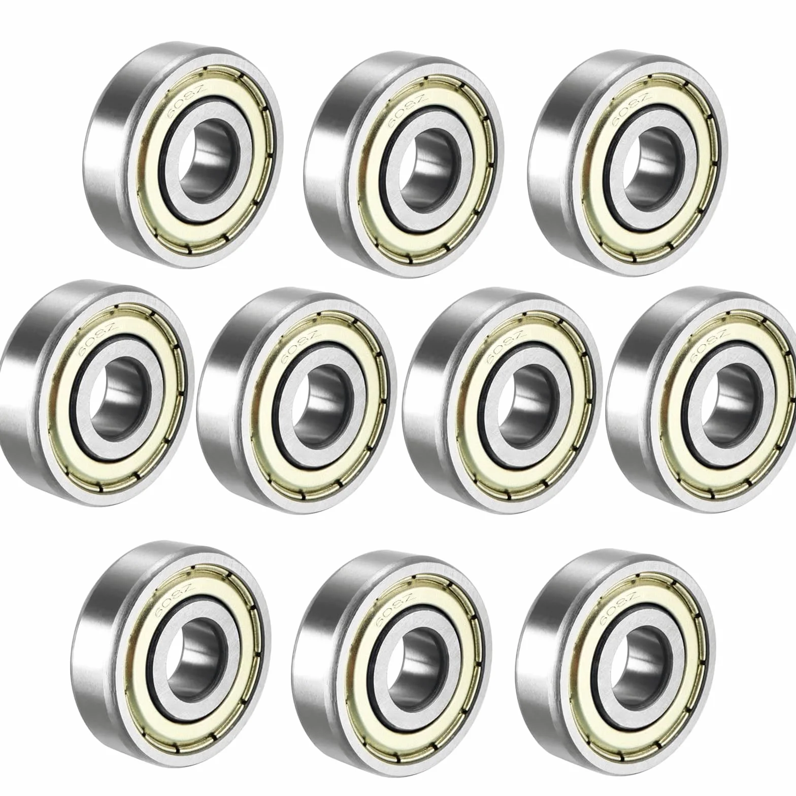 608Z Miniatura Rodamientos de Bolas de Acero Inoxidable 8 mm x 22 mm x 7 mm Doble Sellado para Monopatines