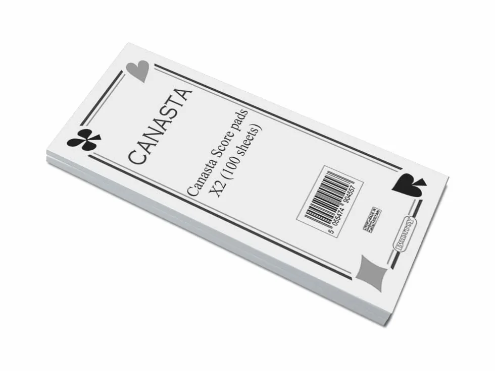 Canasta Bloques de Puntuación Tarjetas de Puntuación Paquete Doble