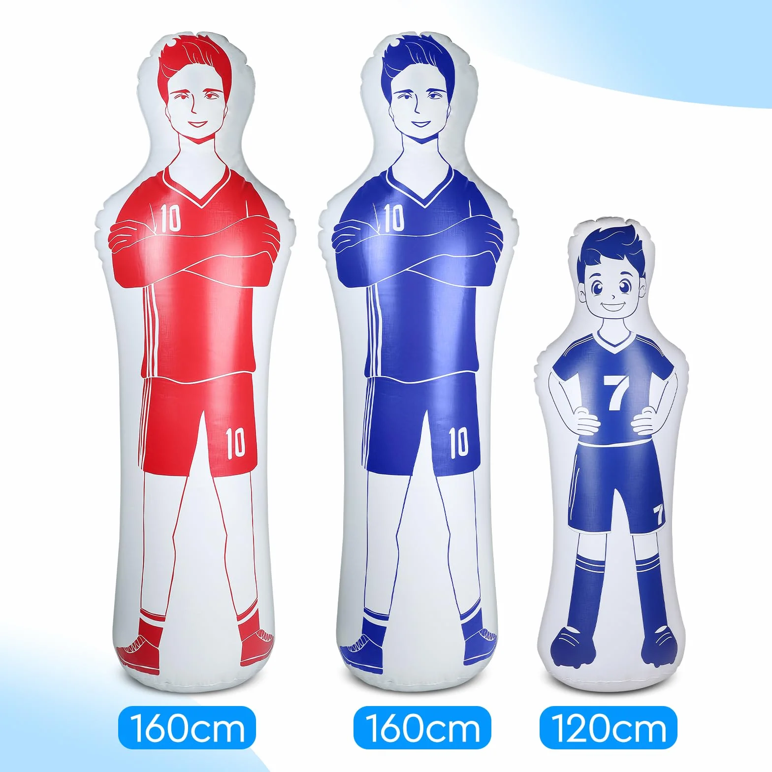 Maniquí Inflable de Fútbol de PVC, Muñeco de Portero Plegable para Entrenar Fútbol, Baloncesto y Boxeo