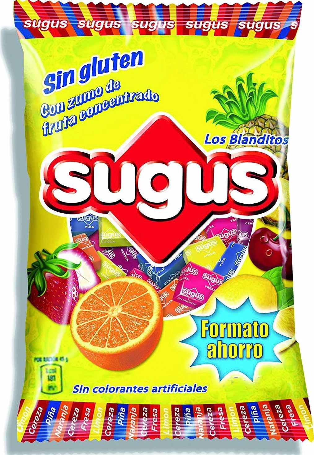 Sugus MEGAPACK de 10Kg de Caramelos Sugus Masticables de sabores - 10x Bolsas de 1KG de Sugus Caramelos Masticables - ENVIO 24/48h