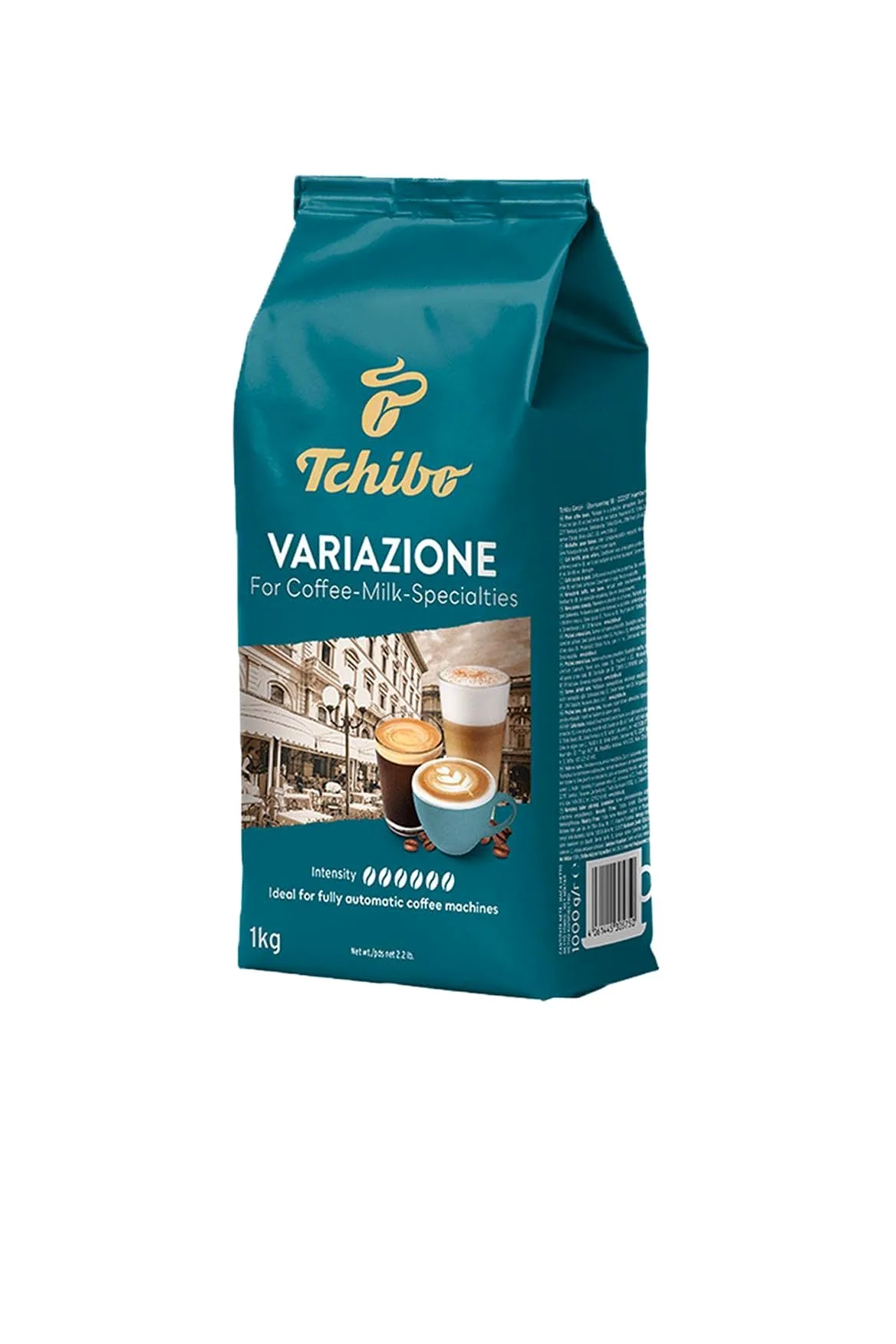 Tchibo Variazione Café en Grano Premium para Especialidades con Leche, Mezcla Brasil y Vietnam, Intensidad 6/6, 1 kg