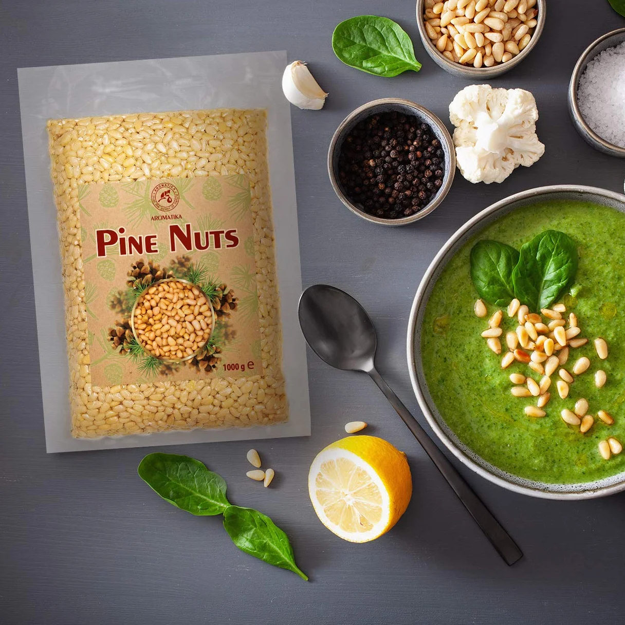 Piñones Silvestres 1000g - 1kg - Piñones Siberianos Naturales - Piñones sin Cáscara - Piñones para Pesto - Piñones Siberianos para la Alimentación y la Cocina