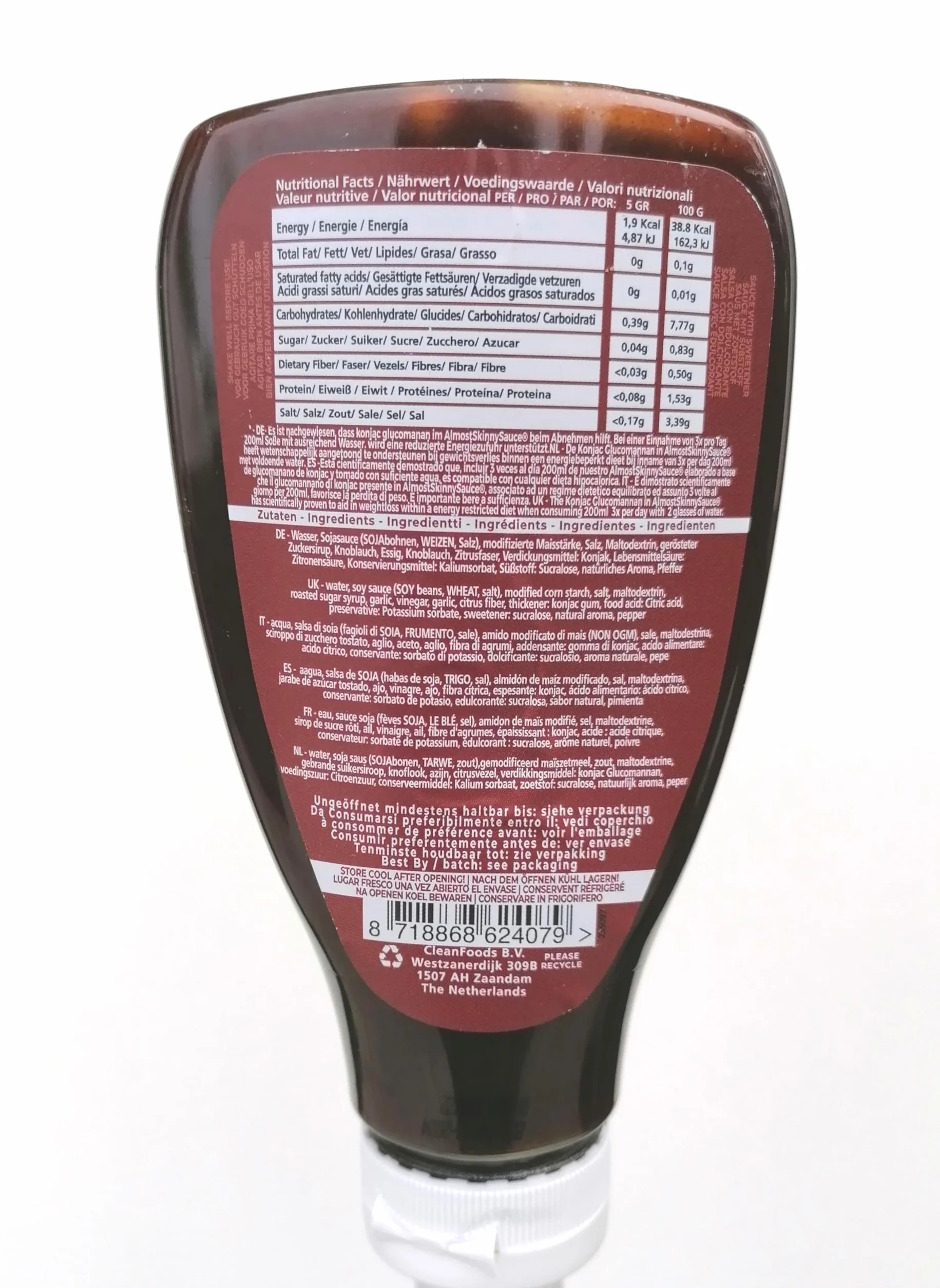 3 x CleanFoods Teriyaki de 2 calorías I 425 ml I La deliciosa salsa dulce y salada para tu comida favorita I Solo 2 calorías/0,4 g de carbohidratos por porción I Vegano I Sin grasa
