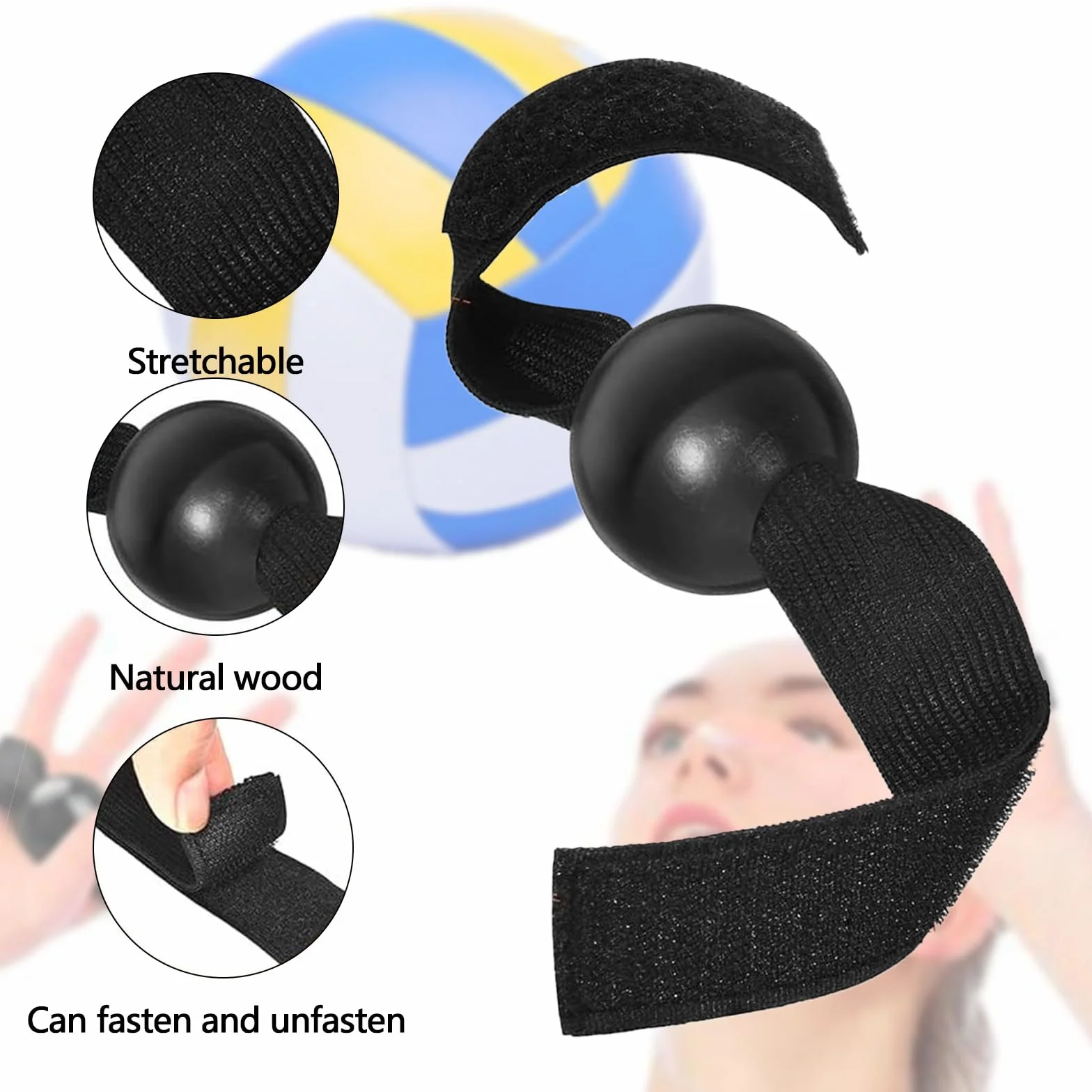 Aisny Voleibol Kit de Entrenamiento Banda de Resistencia Cinturón Ajustable