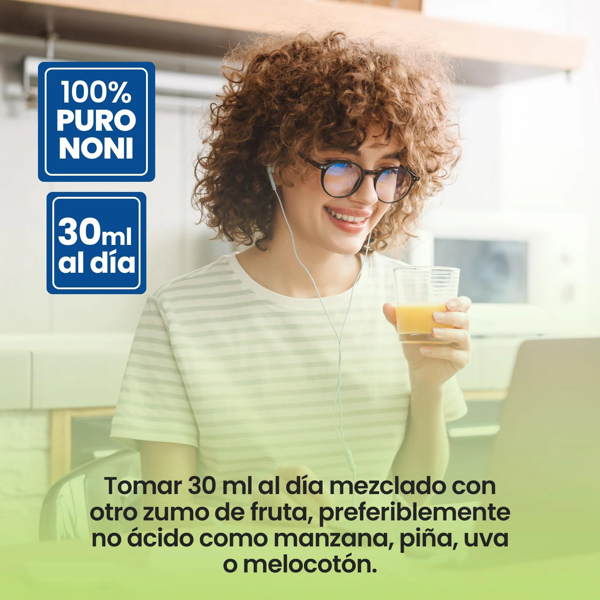Zumo de Noni - 1 Litro. 100% Puro y Orgánico sin conservantes - Ayuda cuando hay inflamación, dolor y potencia el sistema inmune.