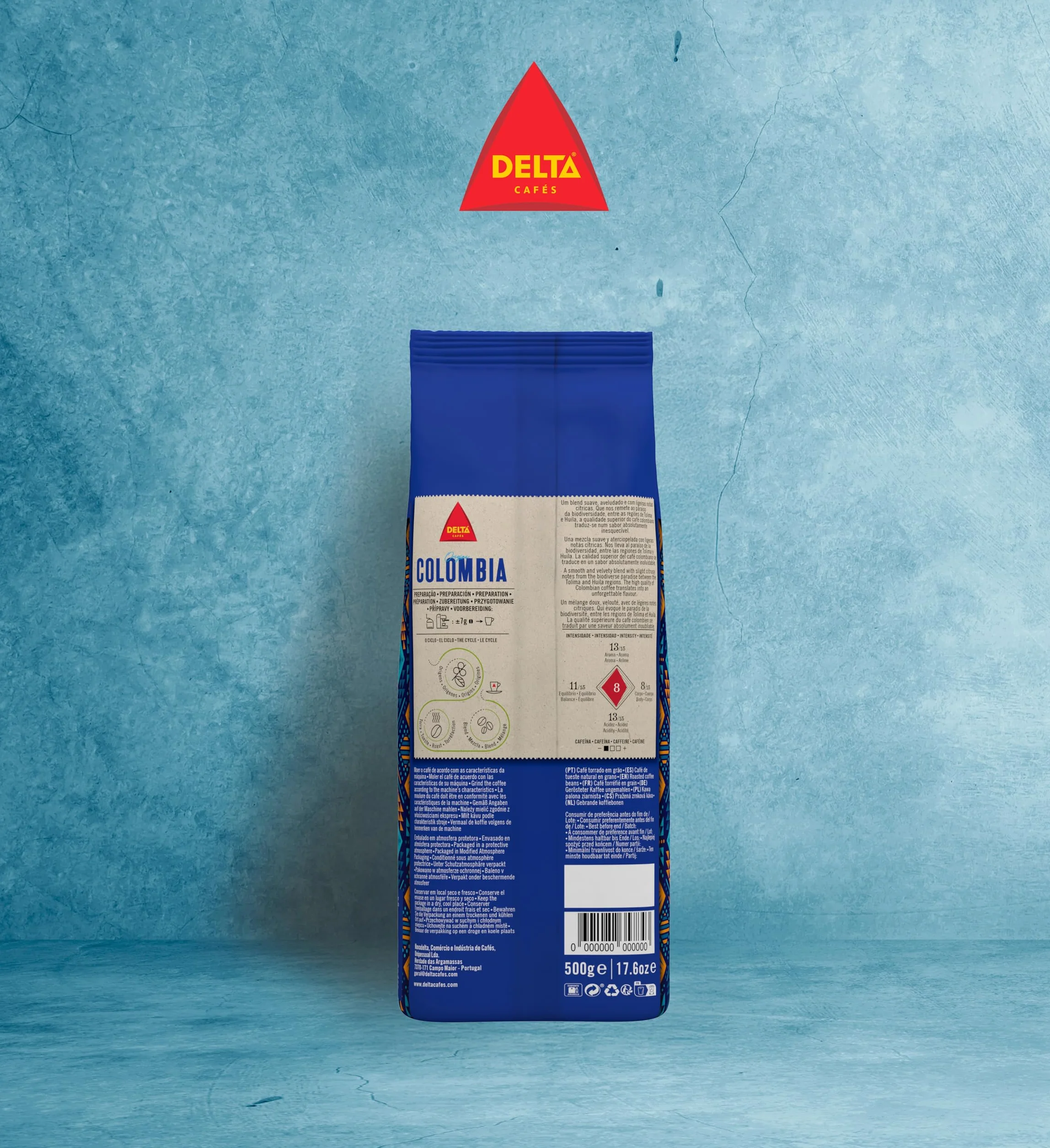 Delta Cafés Origen Colombia - Café en Grano - Notas Suaves y Aterciopeladas con Leves Matices Cítricos - 500 g