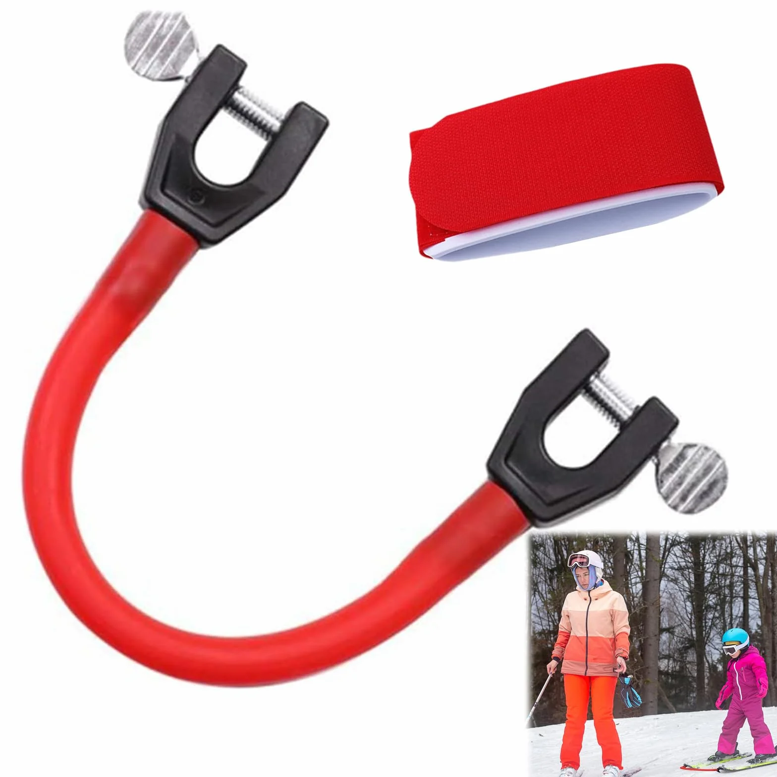 Conector de Puntas de Esquí para Niños, Accesorios de Snowboard Portátil para Entrenamiento de Esquí
