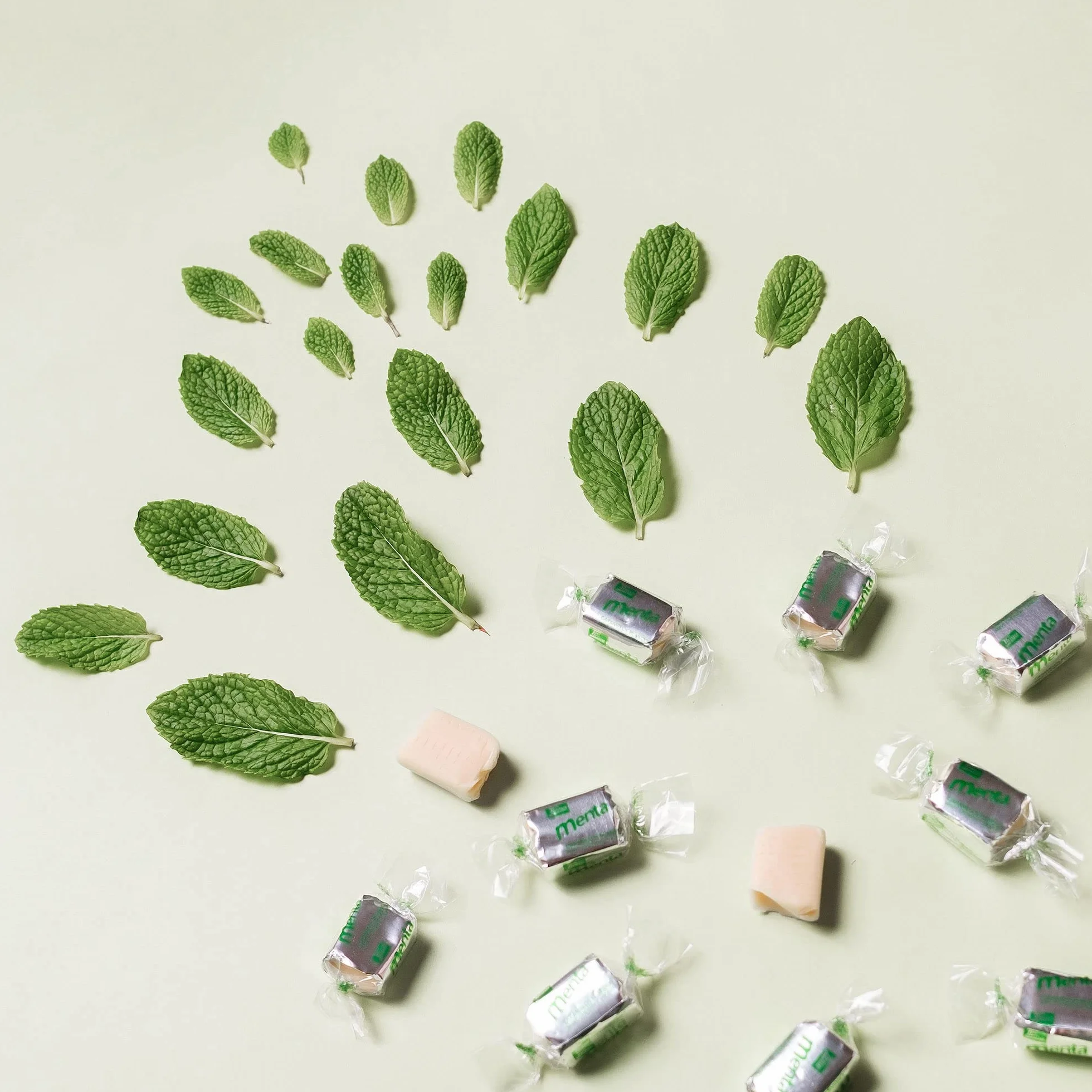 Tirma Caramelos de Menta | Caramelos Masticables de Menta | Caramelos sin Gluten | Bolsa de Golosinas de Menta Blandos | Envasados Individualmente | 125 g