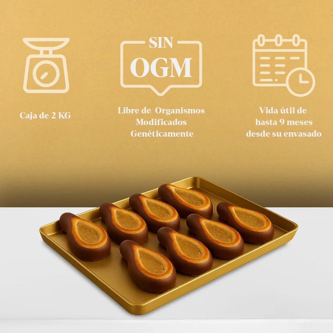 Mazapan Relleno de Cabello de Angel y Medio Baño Chocolate 2kg