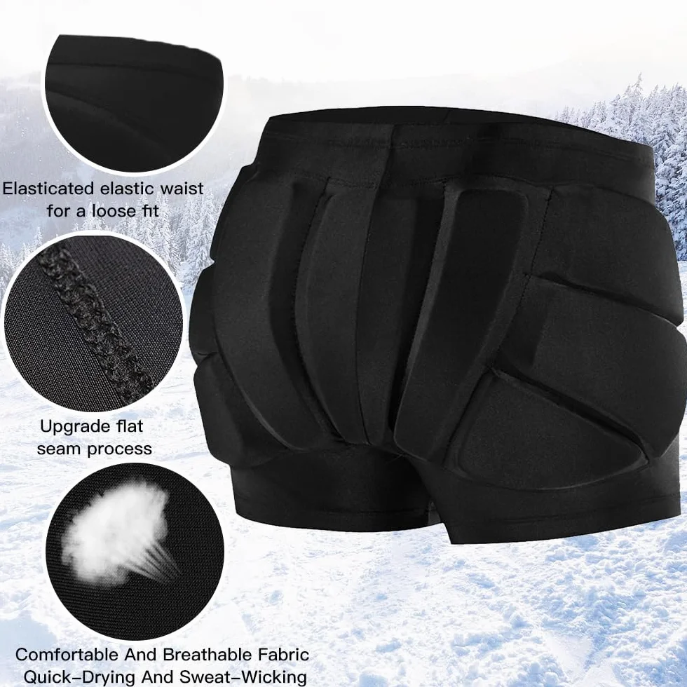 Almohadillas Protectoras para Patinaje sobre Ruedas 3D para Glúteos y Coxis