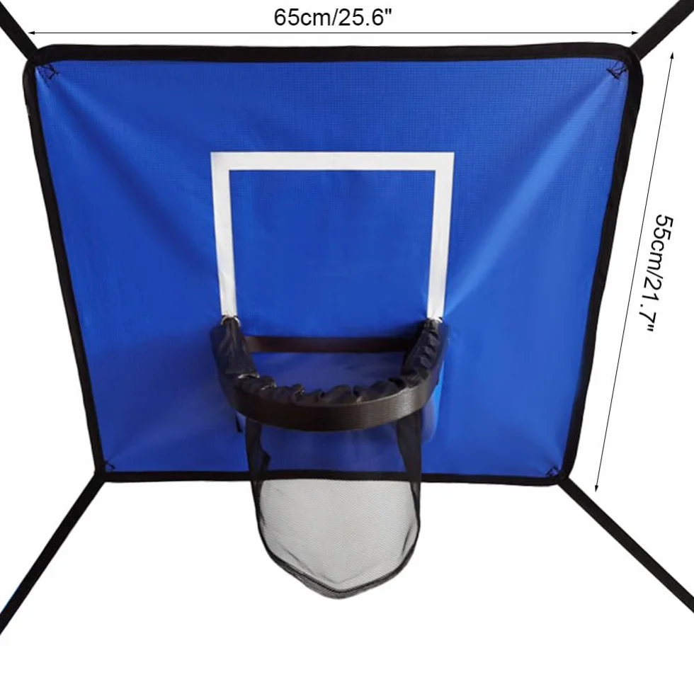Cesta de Baloncesto de Pared Extraíble 65x55 cm con Bomba y 3 Bolas