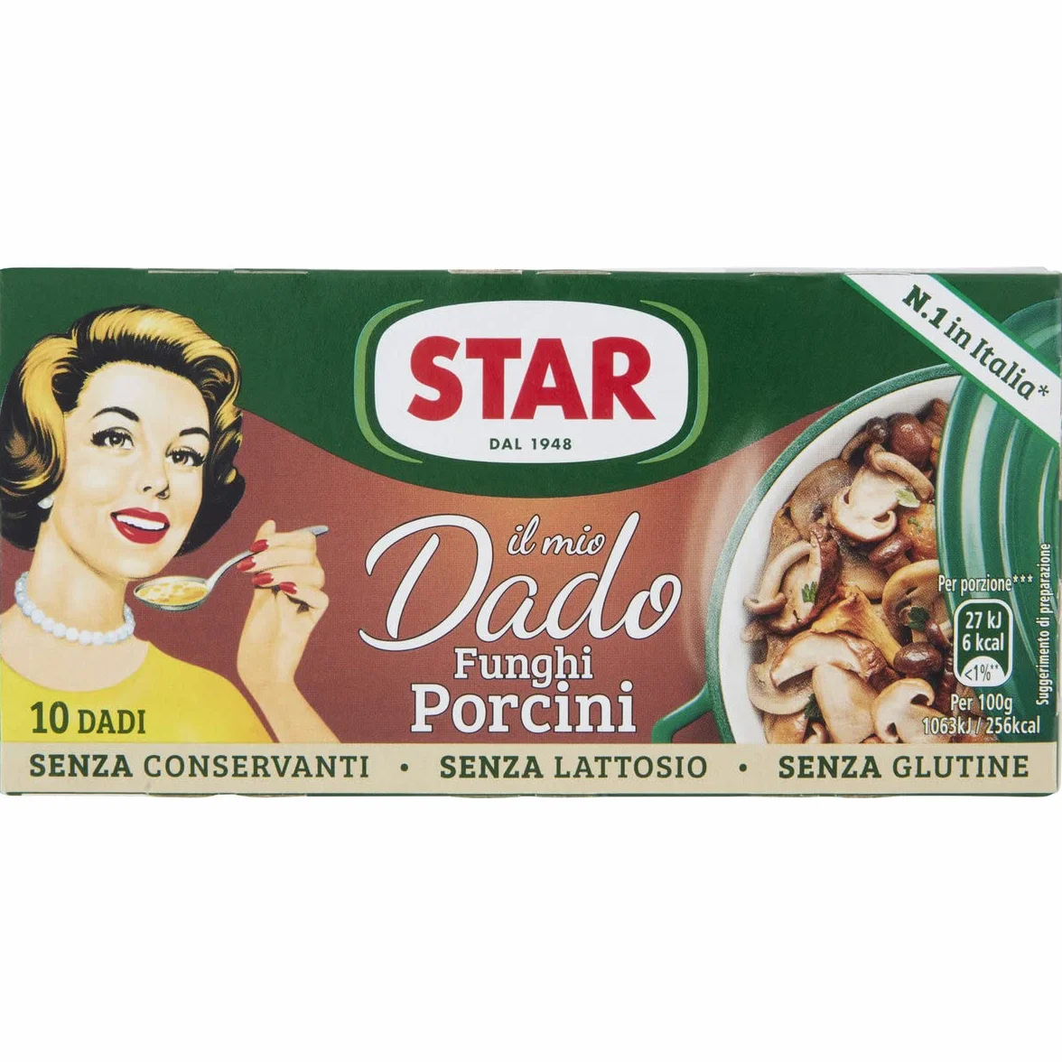 6X Star dadi Porcini Mushroom Stock Cubes 100 g (Pack of 6)