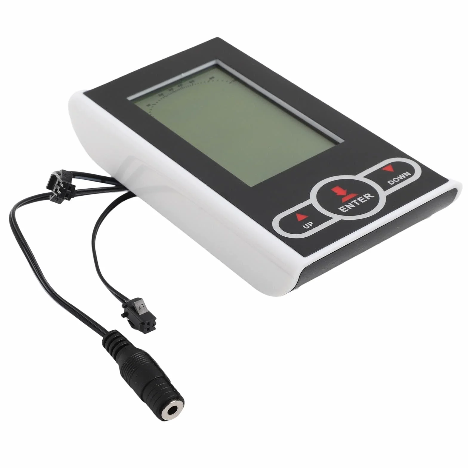 Monitor de bicicleta estática Velocímetro Pantalla con Sensor de Frecuencia Cardíaca Tiempo Velocidad Calorías Plástico Blanco
