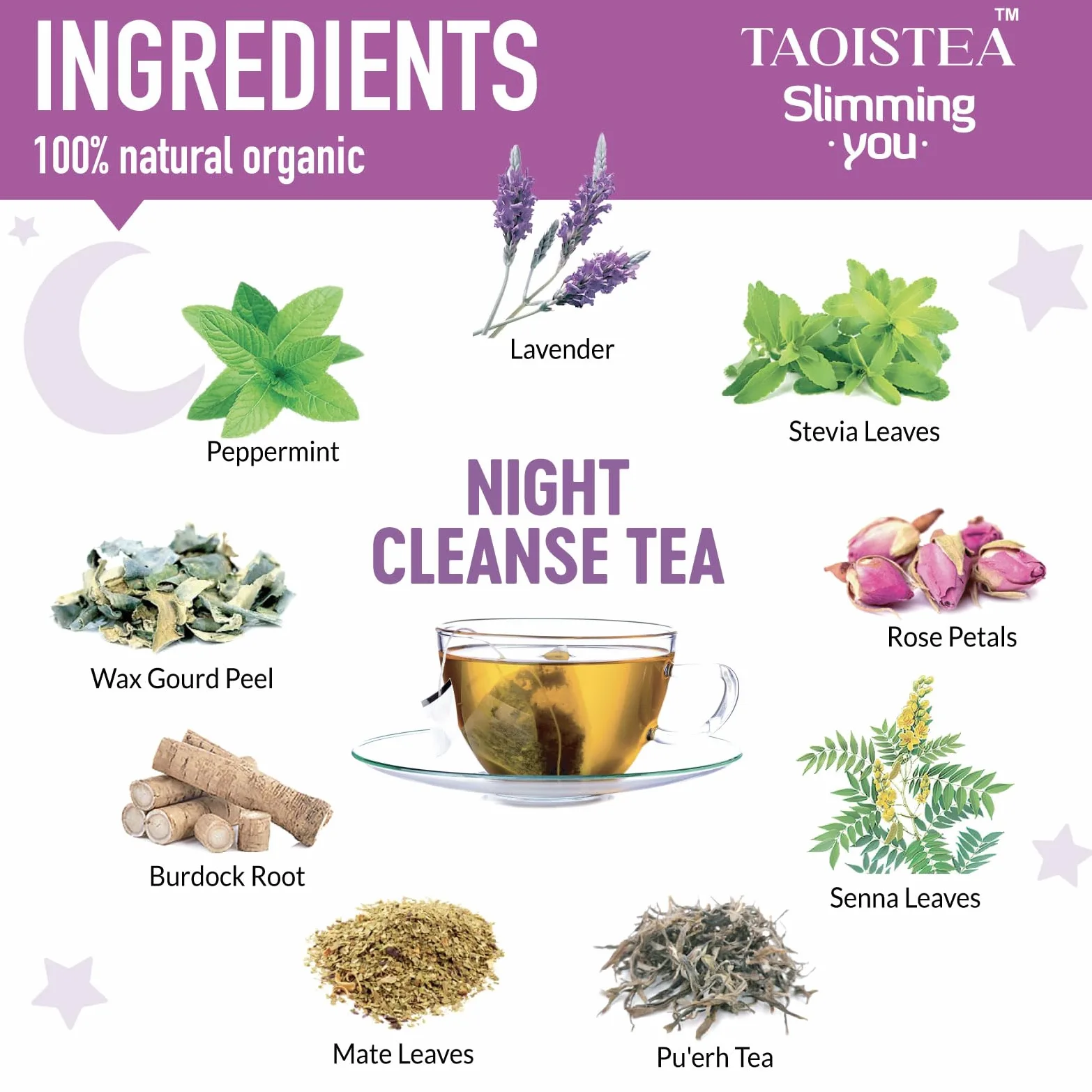 TAOISTEA Té desintoxicante – Mezclas de hierbas naturales de 14 días para limpieza de colon, movimiento intestinal y regulación, promueve la salud digestiva y la pérdida de peso para hombres y mujeres