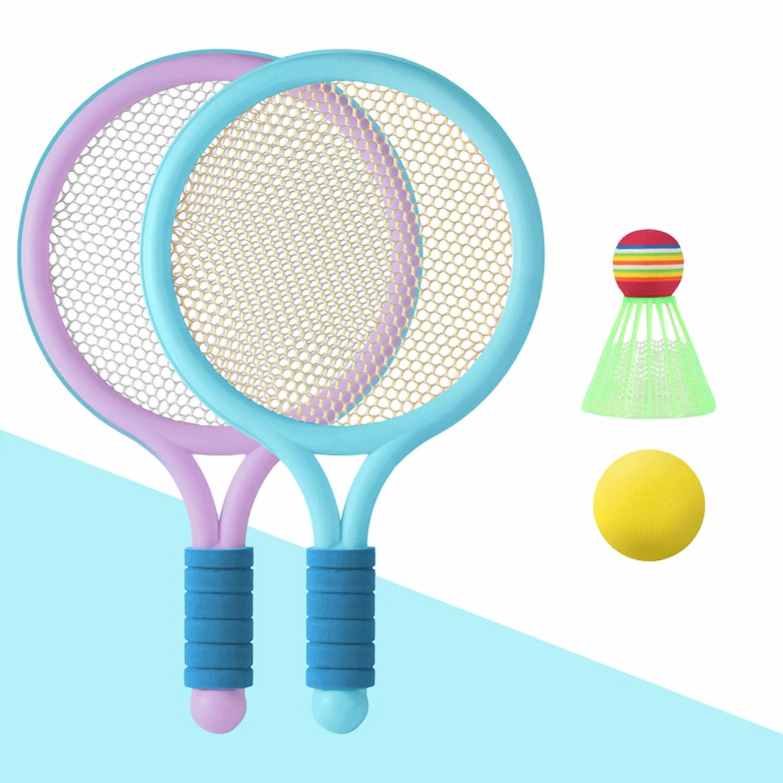 Raqueta de Tenis y Bádminton 2 en 1 para Niños - Juguete de Playa Infantil
