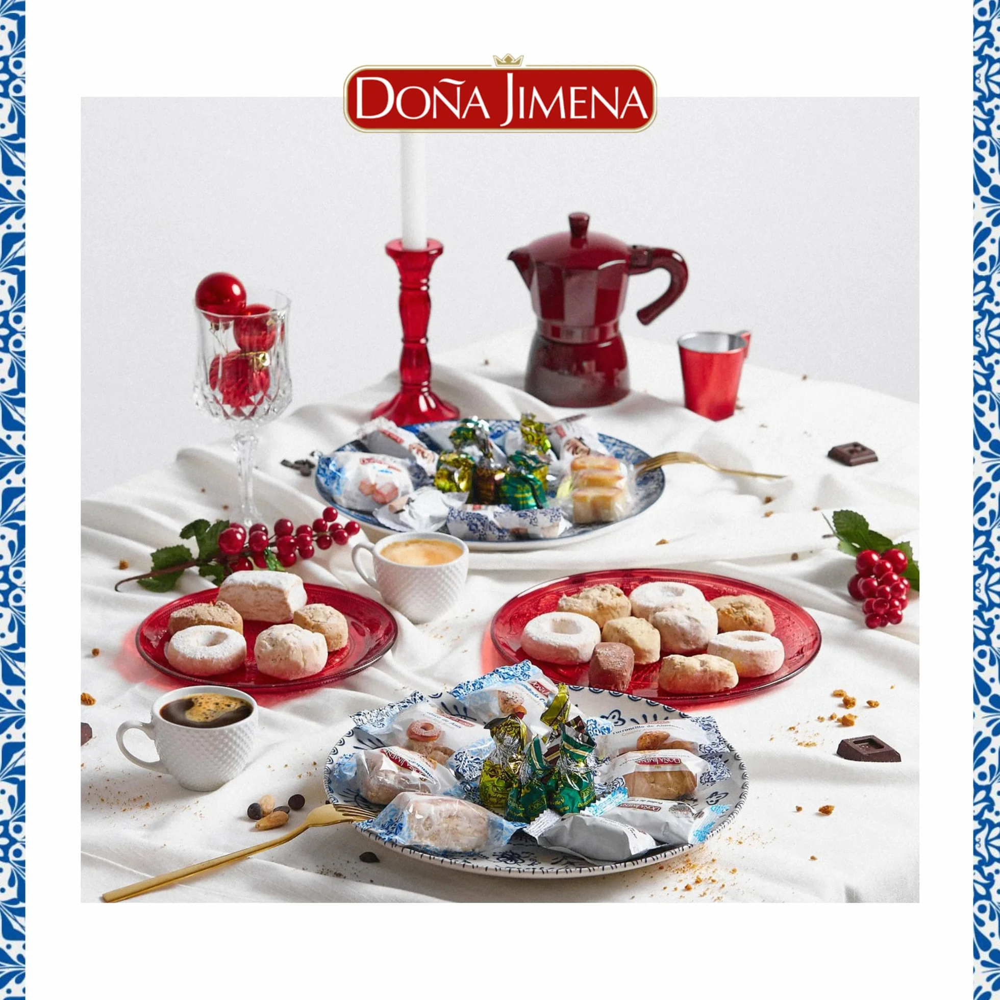 Doña Jimena Gran Surtido de Dulces Tradicionales 1000 Gramos, Especialidades y Chocolates Mini Pralinés Sabores Variados, Típico Dulce Navideño Receta Artesanal