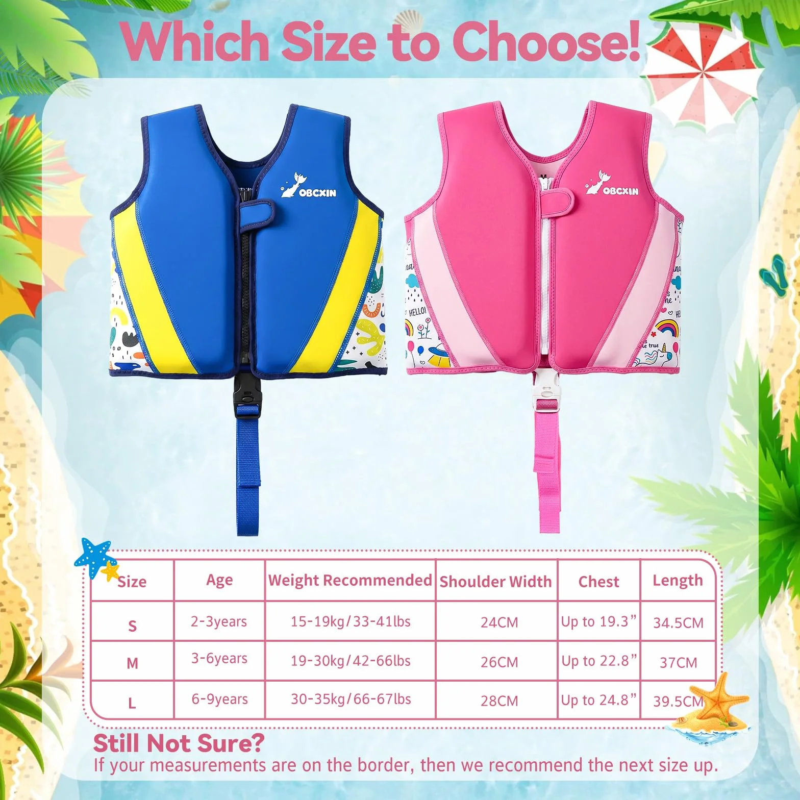 Chaleco de Natación para Niños, Flotador Ajustable, TÜV geprüft, Neopreno Suave