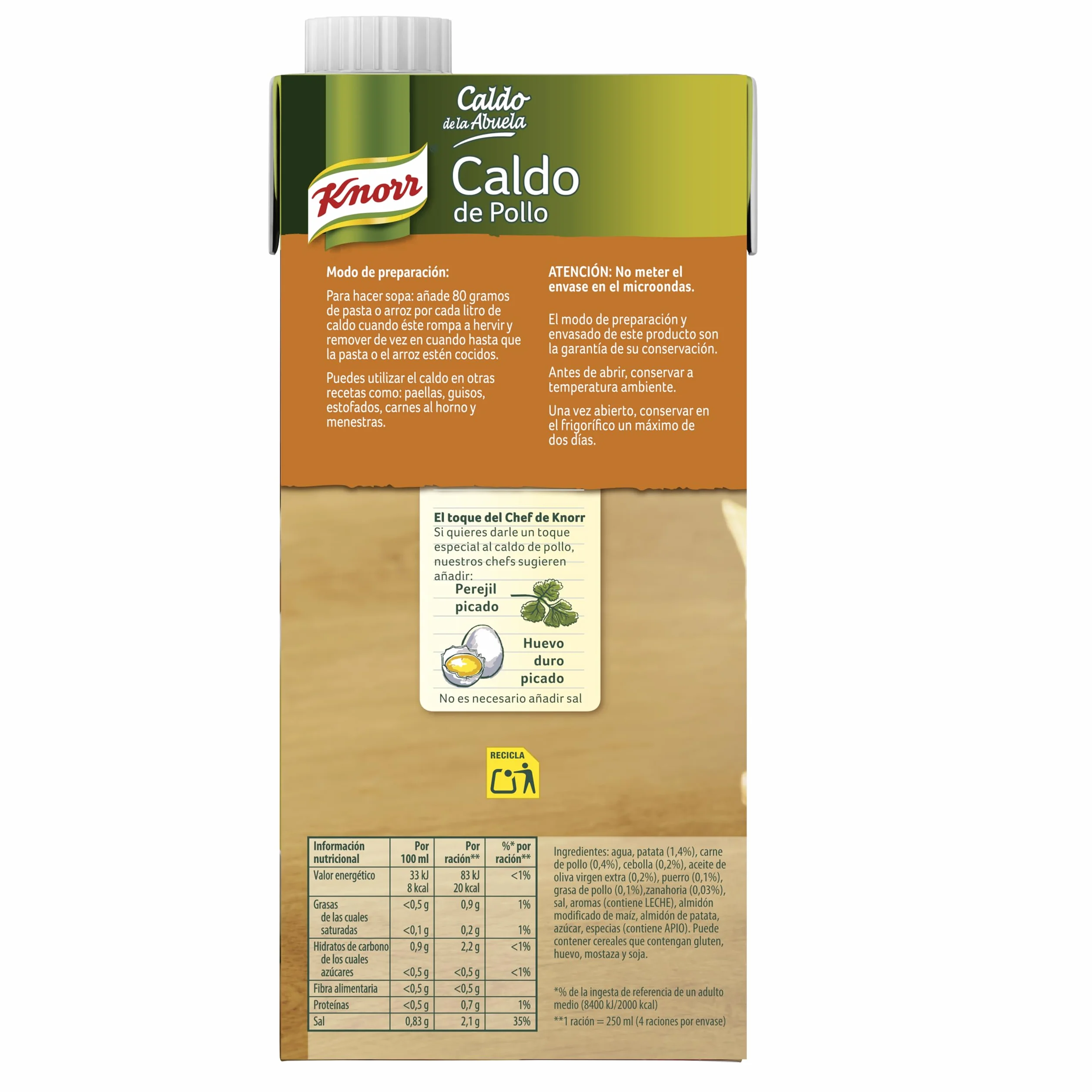 Knorr Caldo Líquido de la Abuela Pollo 1L
