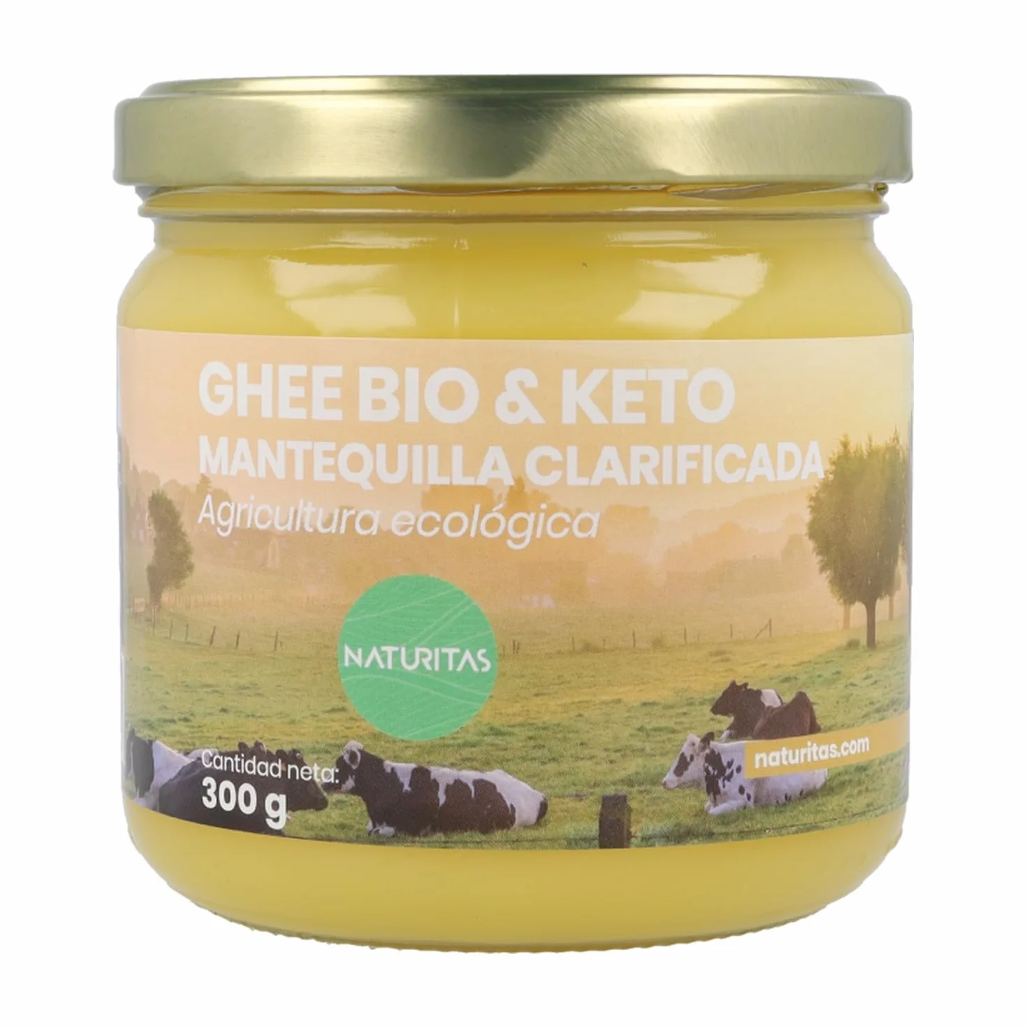 Ghee mantequilla clarificada BIO | 300 g | Naturitas Essentials | Sin lactosa ni caseína | Mantequilla keto | Salsas