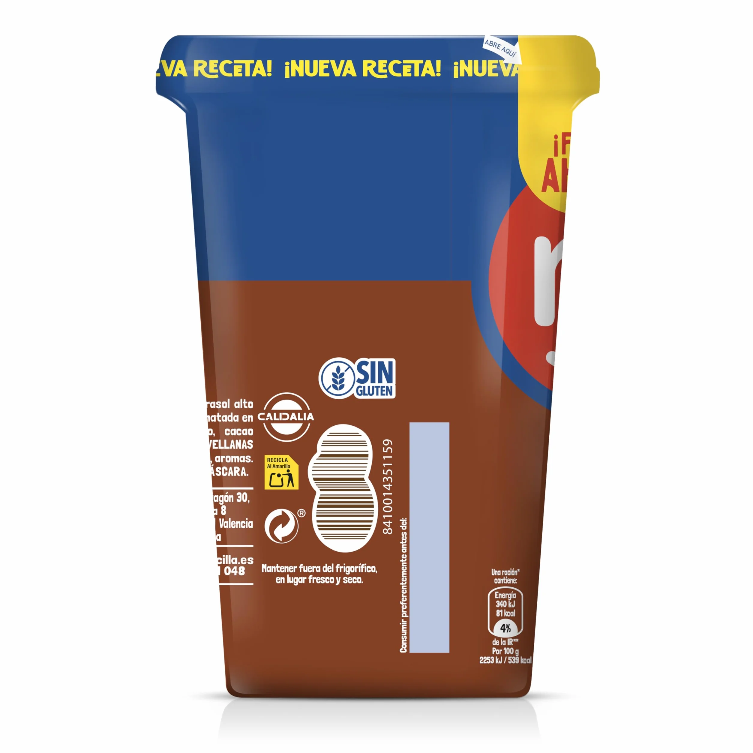 Nocilla, ChocoMix, Doble Crema al Cacao y Leche con Avellanas sin Aceite de Palma - Formato XL - Tarrina 750g