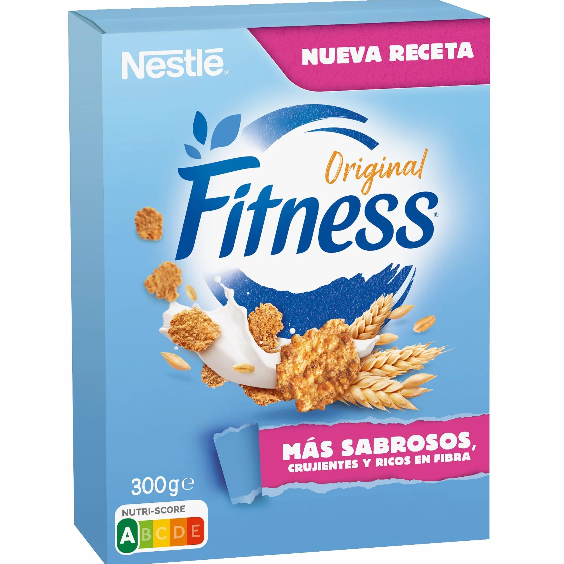 FITNESS Cereales Nestlé Original Copos de trigo integral y arroz tostados, Paquete de 300 g