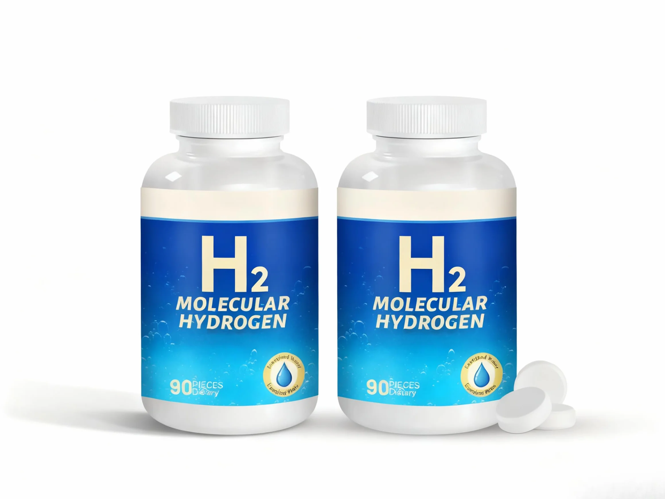 Tabletas De Hidrógeno Molecular H-2: Tabletas De Hidrógeno De Agua Potable Que Apoyan La Salud, La Recuperación Y La Función Cognitiva, 90 Unidades ,2 pcs