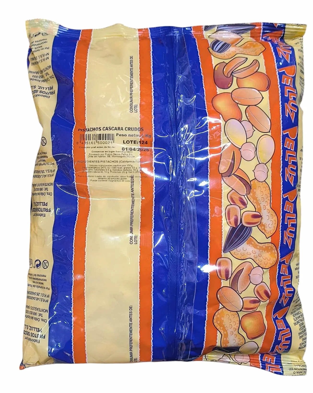 Pistachos Crudos con Cascara 1 Kg - Pelluz - Pistacho crudo - Pistachos naturales