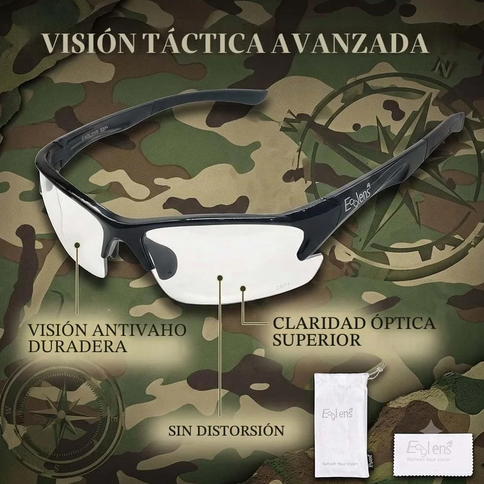 Gafas de seguridad fotocromáticas ANSI Z87.1 para caza tácticas airsoft