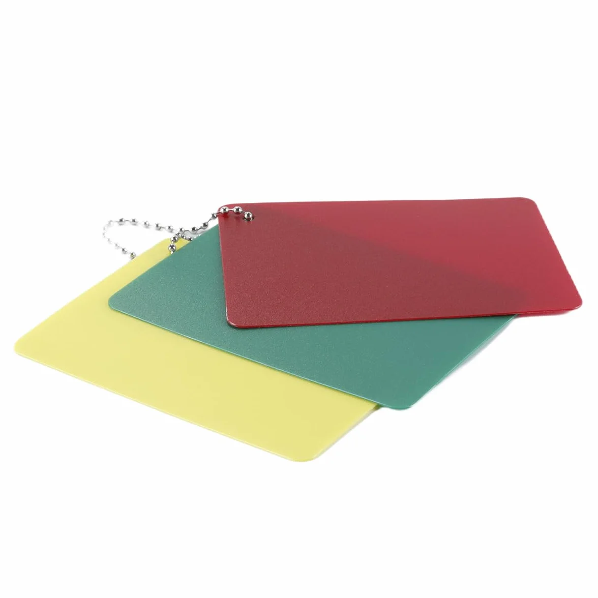 Ausi Juego de 2 tarjetas de árbitro de fútbol verde roja amarilla