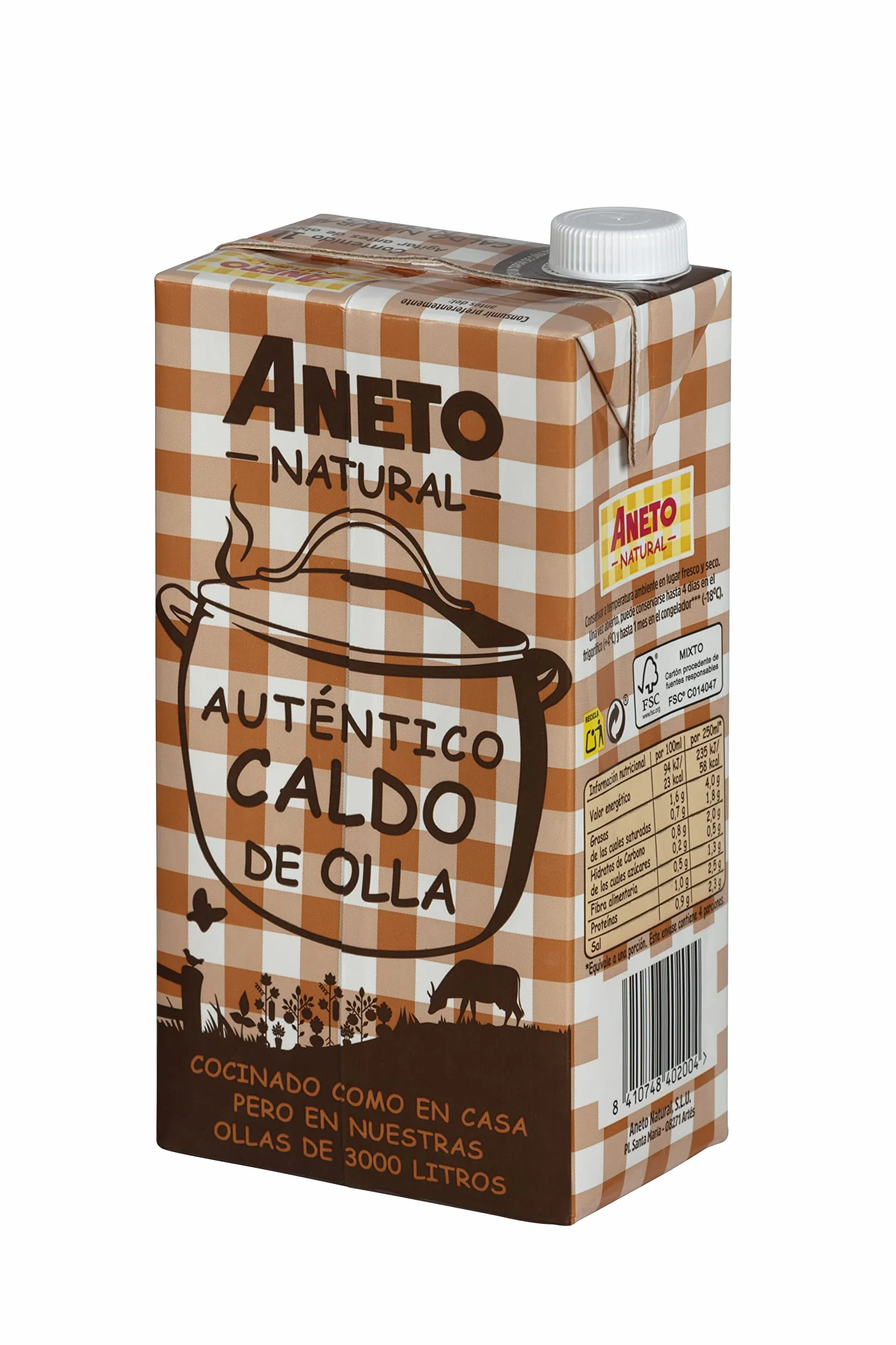 Aneto Natural Caldo de Puchero, 1L