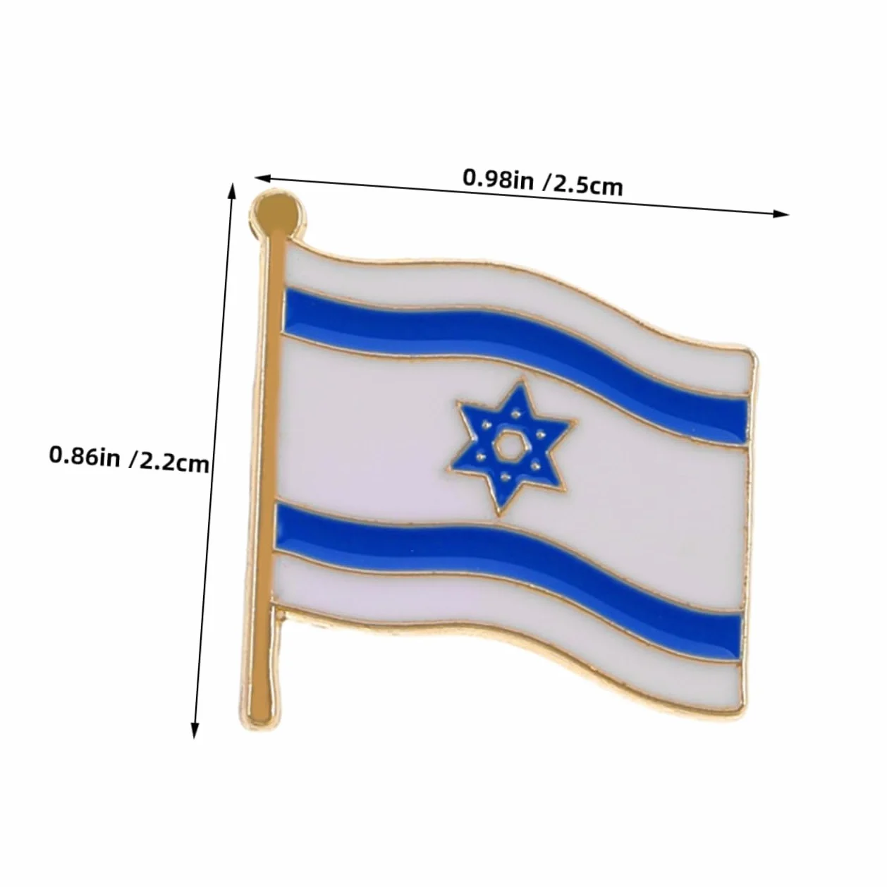 ibasenice Broches de Aleación Bandera de Israel Set de 3