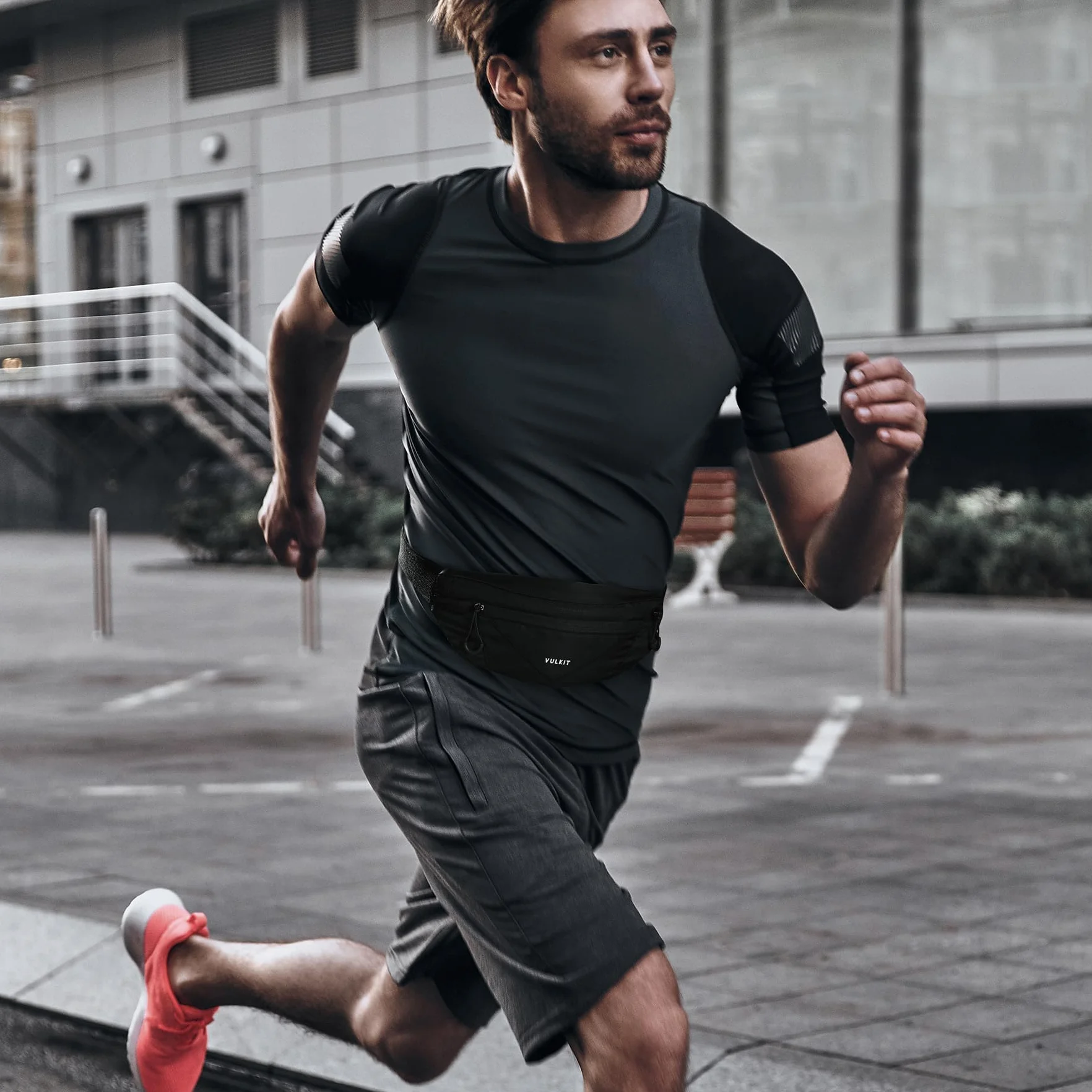 VULKIT Riñonera Impermeable para Correr con Hebilla Ajustable para Teléfonos 7 Pulgadas