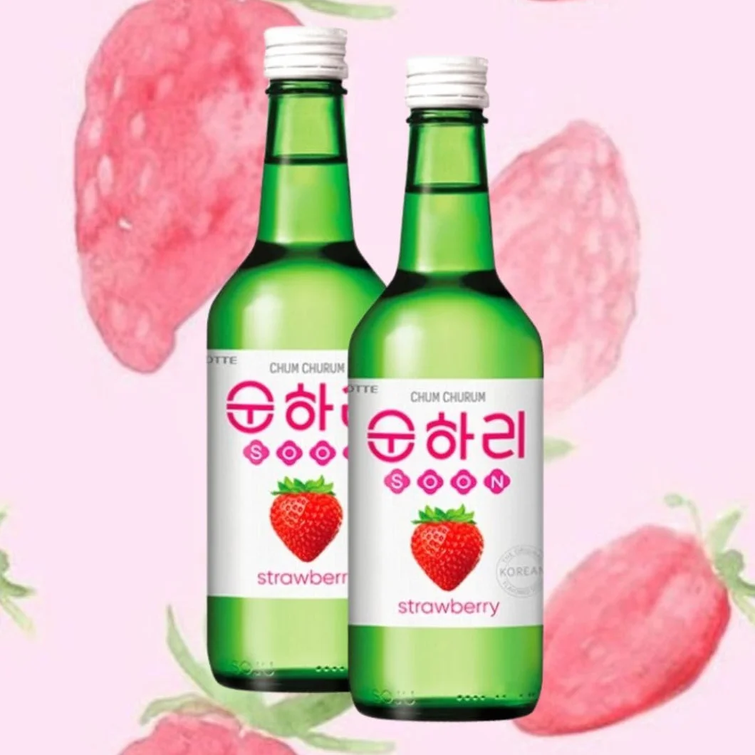 Korean Market | Soju Coreano Sabor Fresa | Chum Churum | 350ml (Alc.12%)