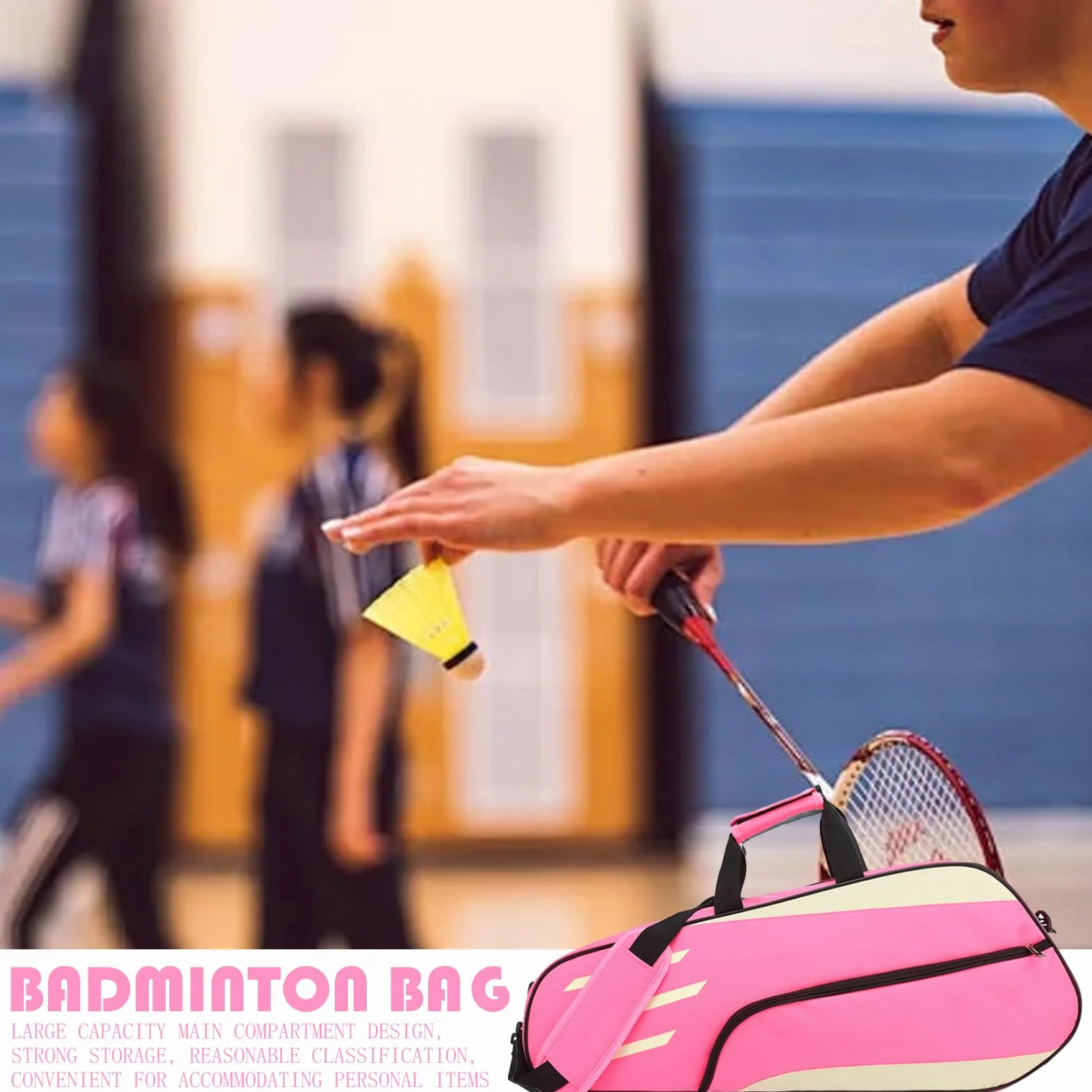 Bolsa de Almacenamiento de Bádminton para Raquetas, Tenis y Racquetball, Protectora de Hombro, Duradera