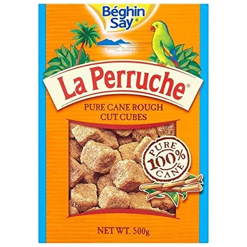 A La Perruche La Perruche Corte Cubos De Azúcar Marrón Áspero 500g (Paquete de 2)