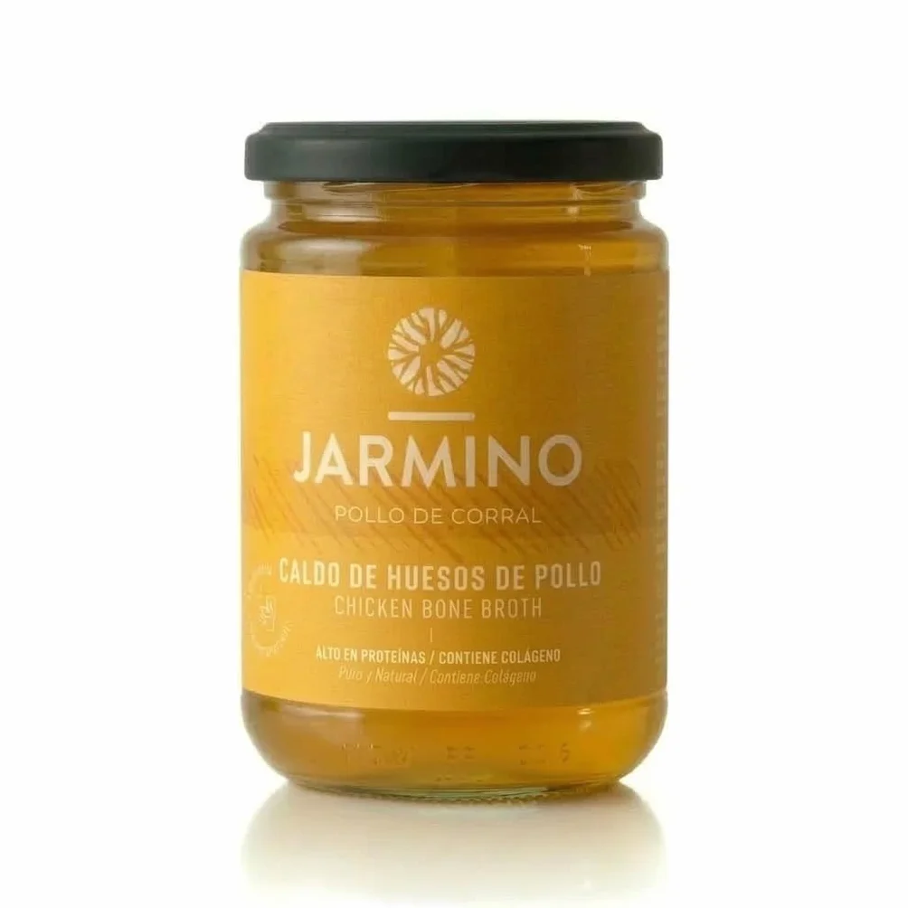 JARMINO Caldo de huesos orgánico 6x 350ml colágeno y ácido hialurónico sin gluten