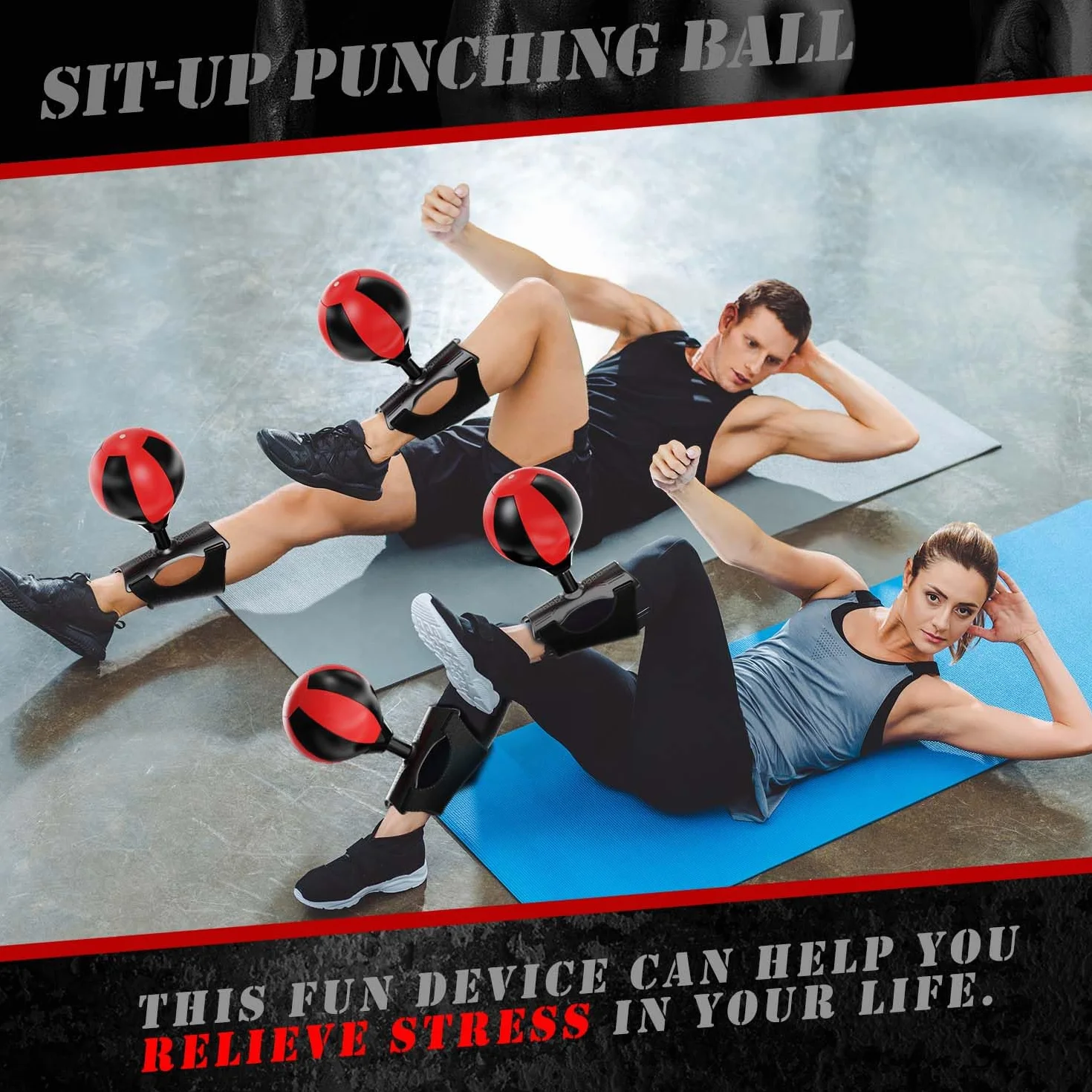Saco de Boxeo Abdominale con Espinilleras, Equipo de Fitness para el Hogar