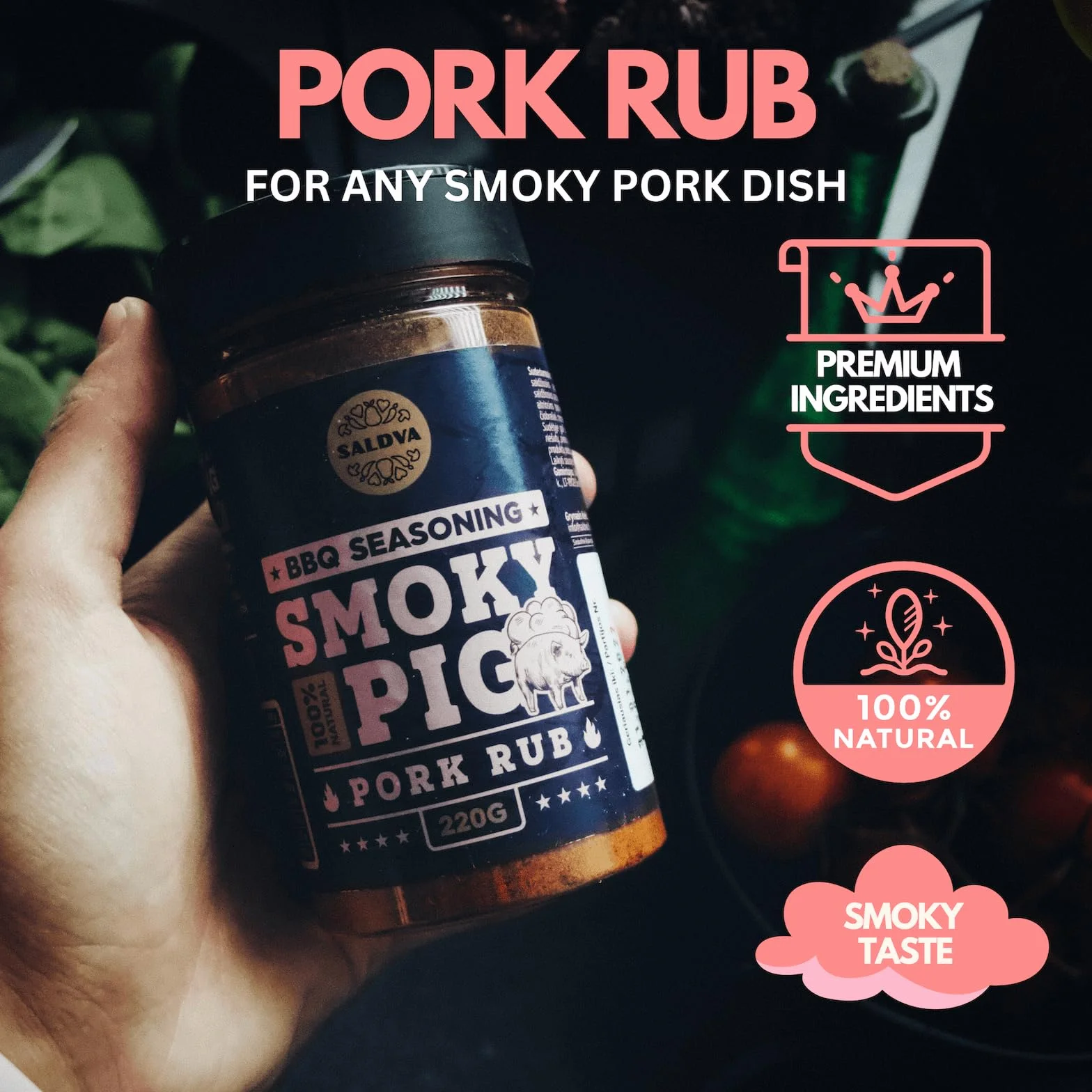 Meat Lovers BBQ Rub Gift Set - Holy Cow, Angel's Wings, Smoky Pig, Sweet Texas, Steak King & Adam's Ribs BBQ Rubs Pack of 6