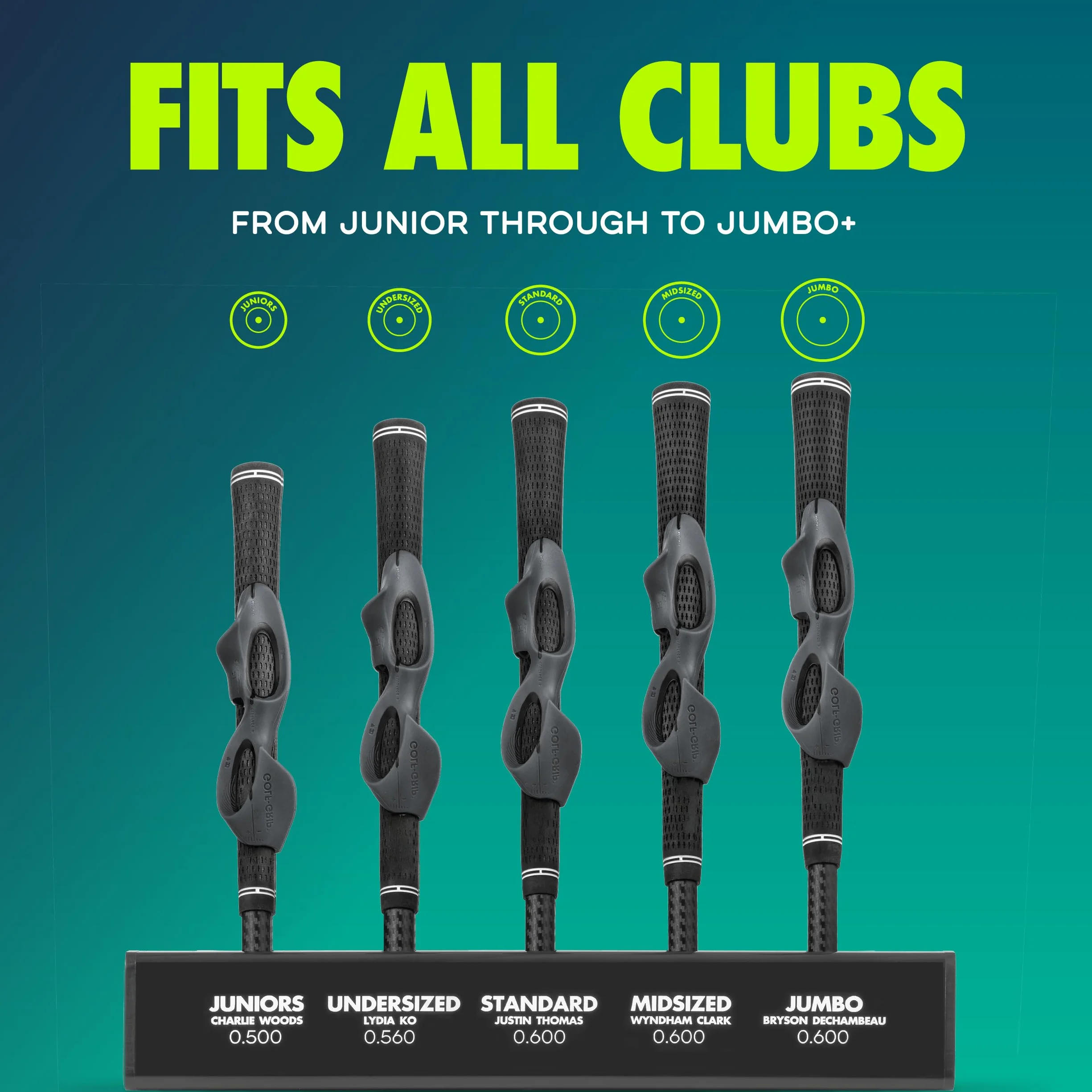 GOLF-GRIP Golf Grip Trainer for Left & Right-Handed Golfers – Snap-On Rubber Training Aid for Proper Hand Position & Swing Technique