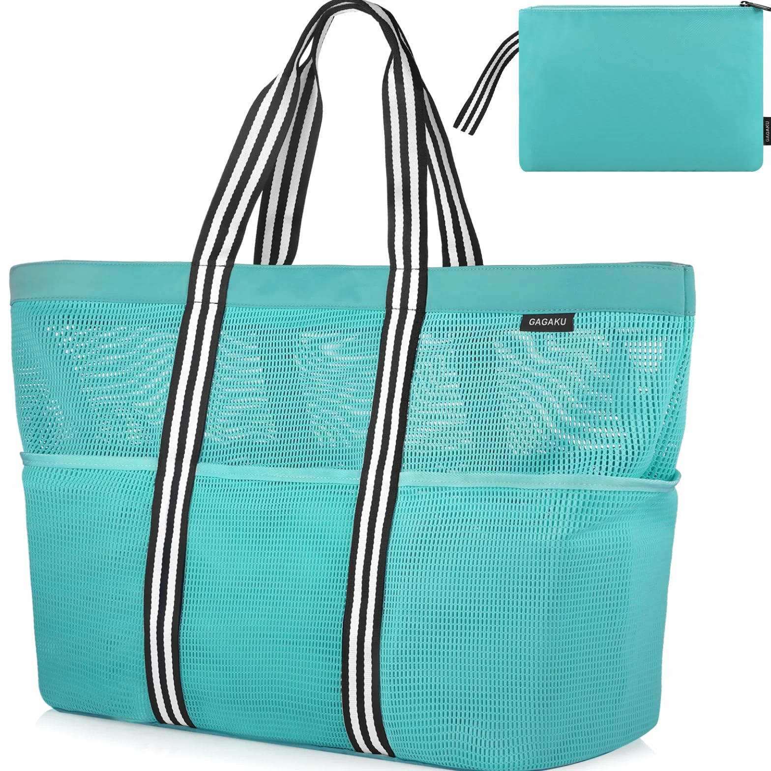 GAGAKU Bolsa de playa XXL/3XL impermeable con compartimento frigorífico plegable