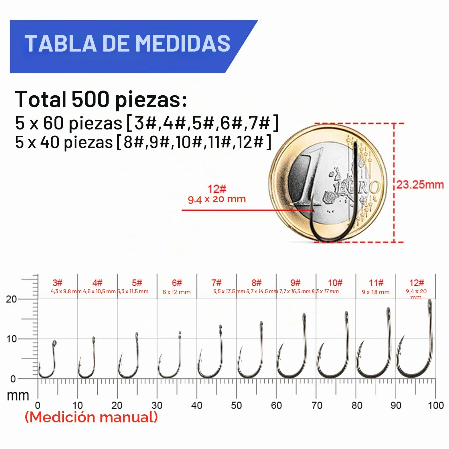 VIPMOON Anzuelos de Pesca de Púas Gancho Afilado de Acero al Carbono con Caja de Plástico para Agua Salada Dulce