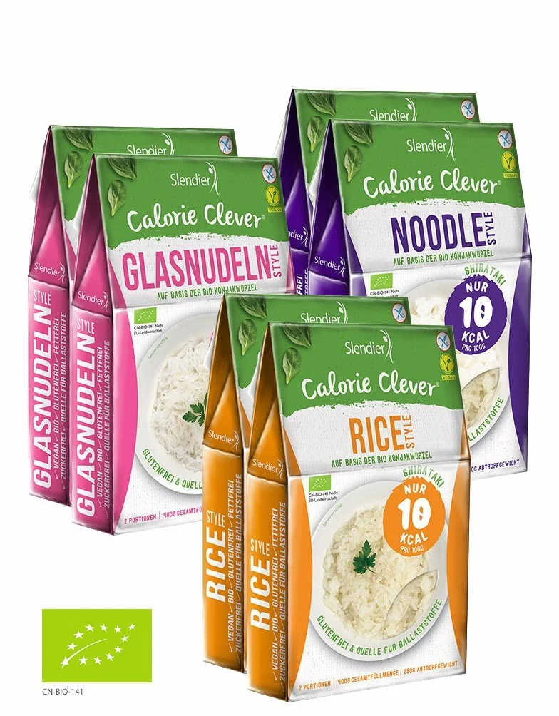 Shirataki Slendier pâtes de konjac biologique - paque dŽasie 6 x 400 g
