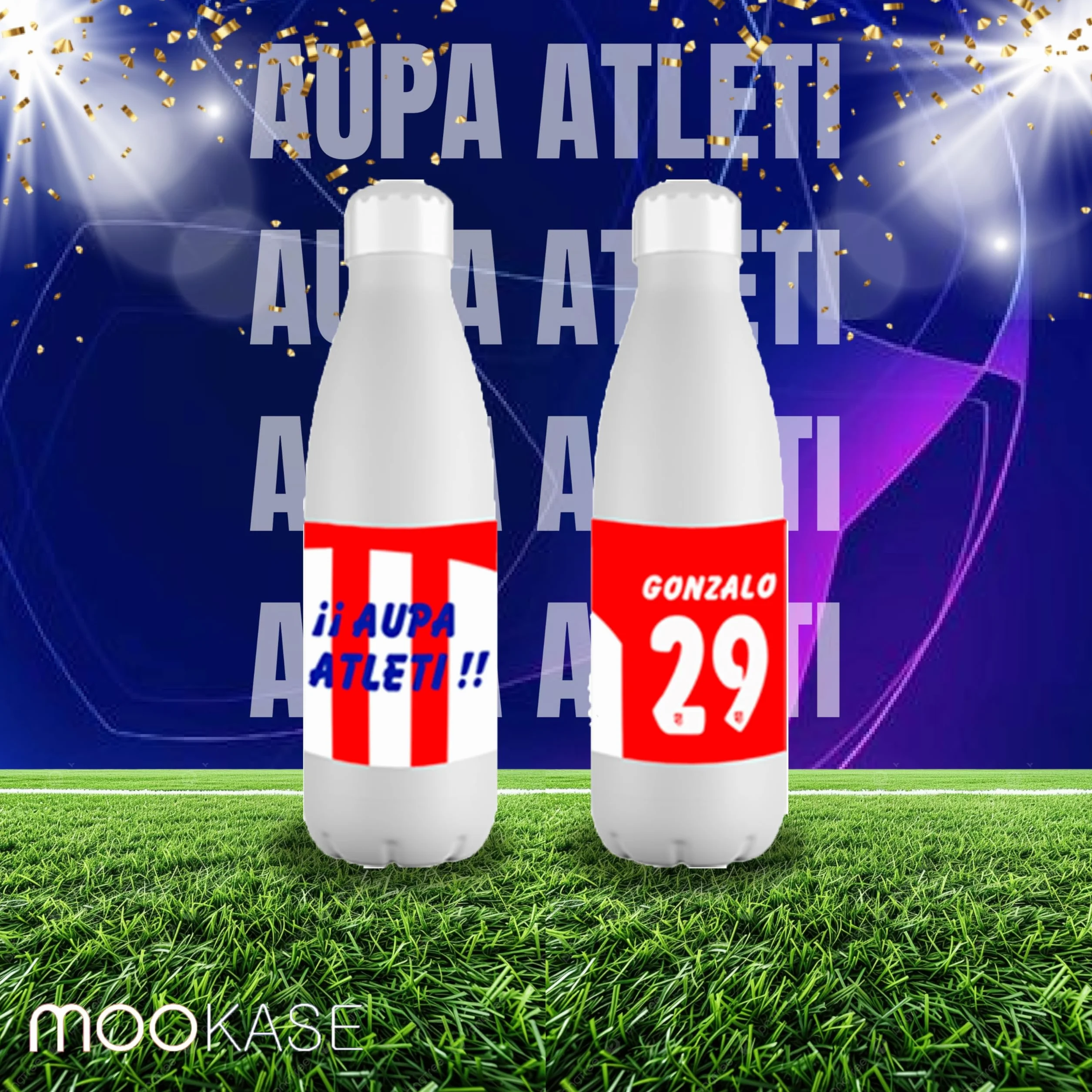 Botella Personalizada del Atletico Madrid de Acero Inoxidable 700 ml
