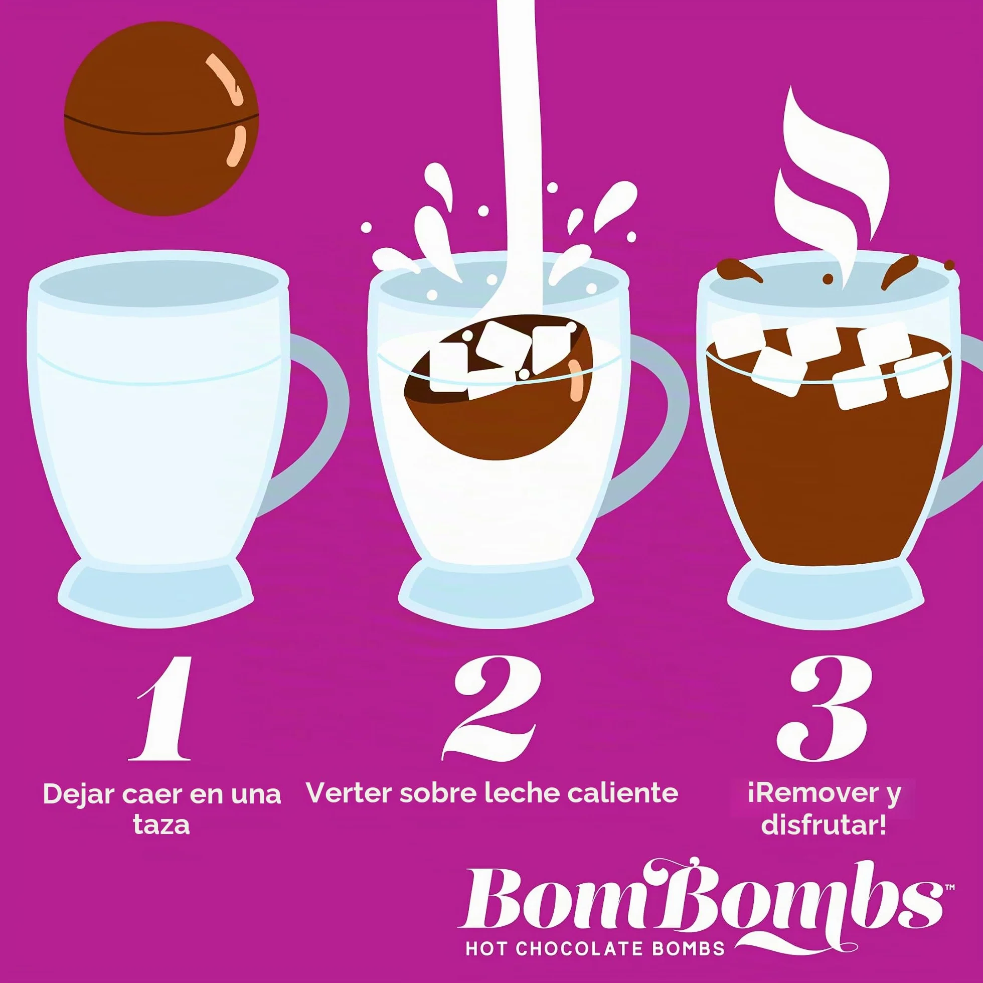 Thoughtfully BomBombs Bombas de Cacao - 10 deliciosas bolas de chocolate con relleno de malvavisco para chocolate caliente/cacao
