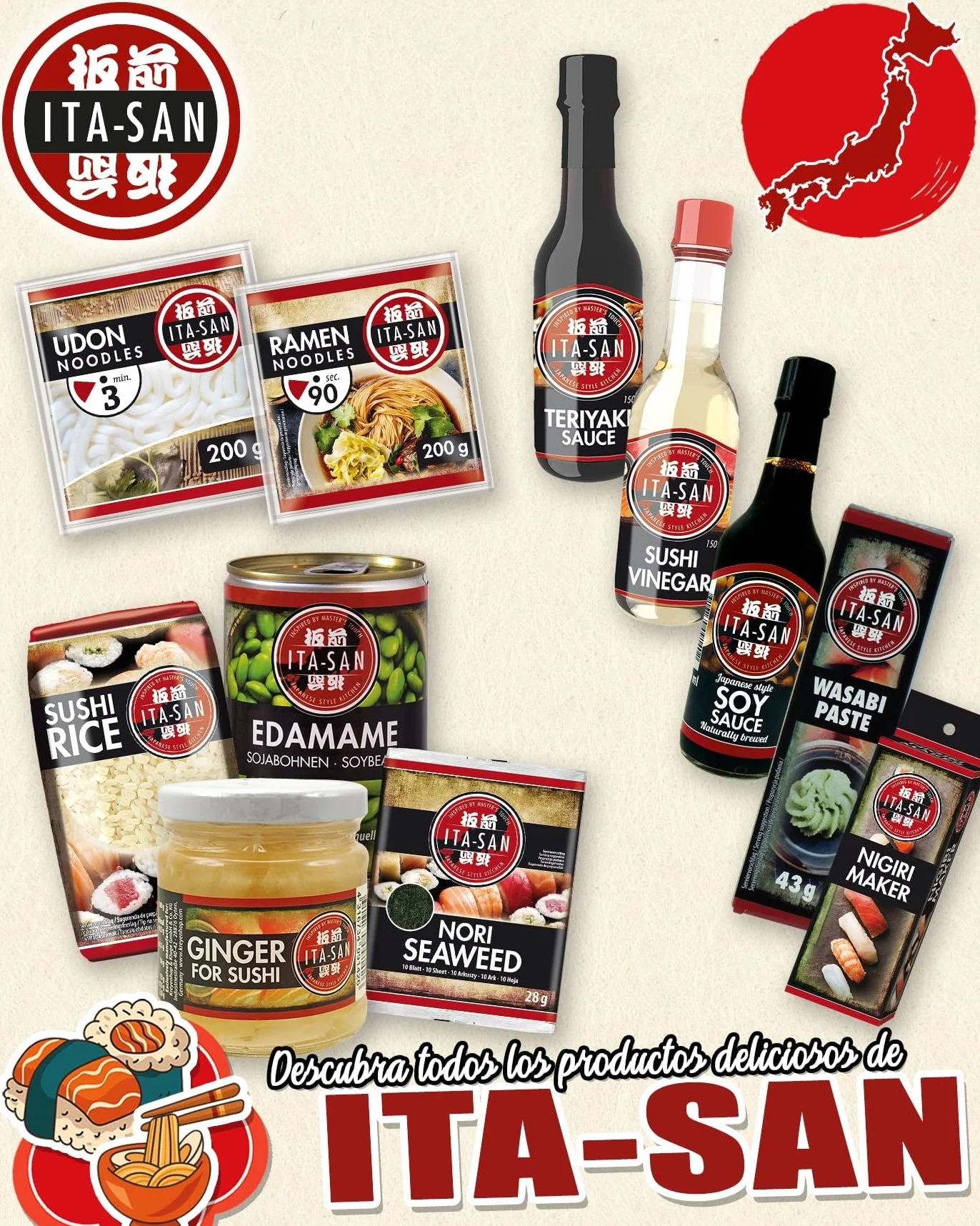ITA-SAN Semillas de sésamo blanco, tostadas, para platos asiáticos o como topping para ensaladas y cereales, 1 x 95 g